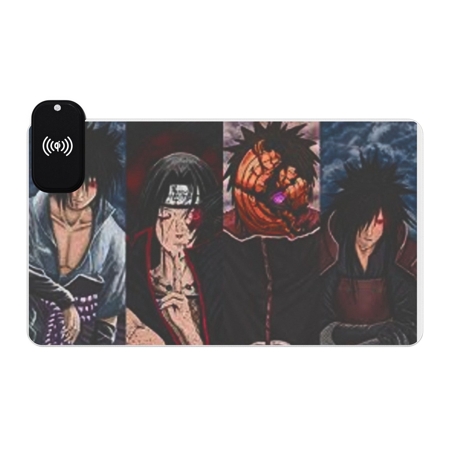 Naruto, Uchiha members - LED Wireless Charging Gaming Mouse Pad