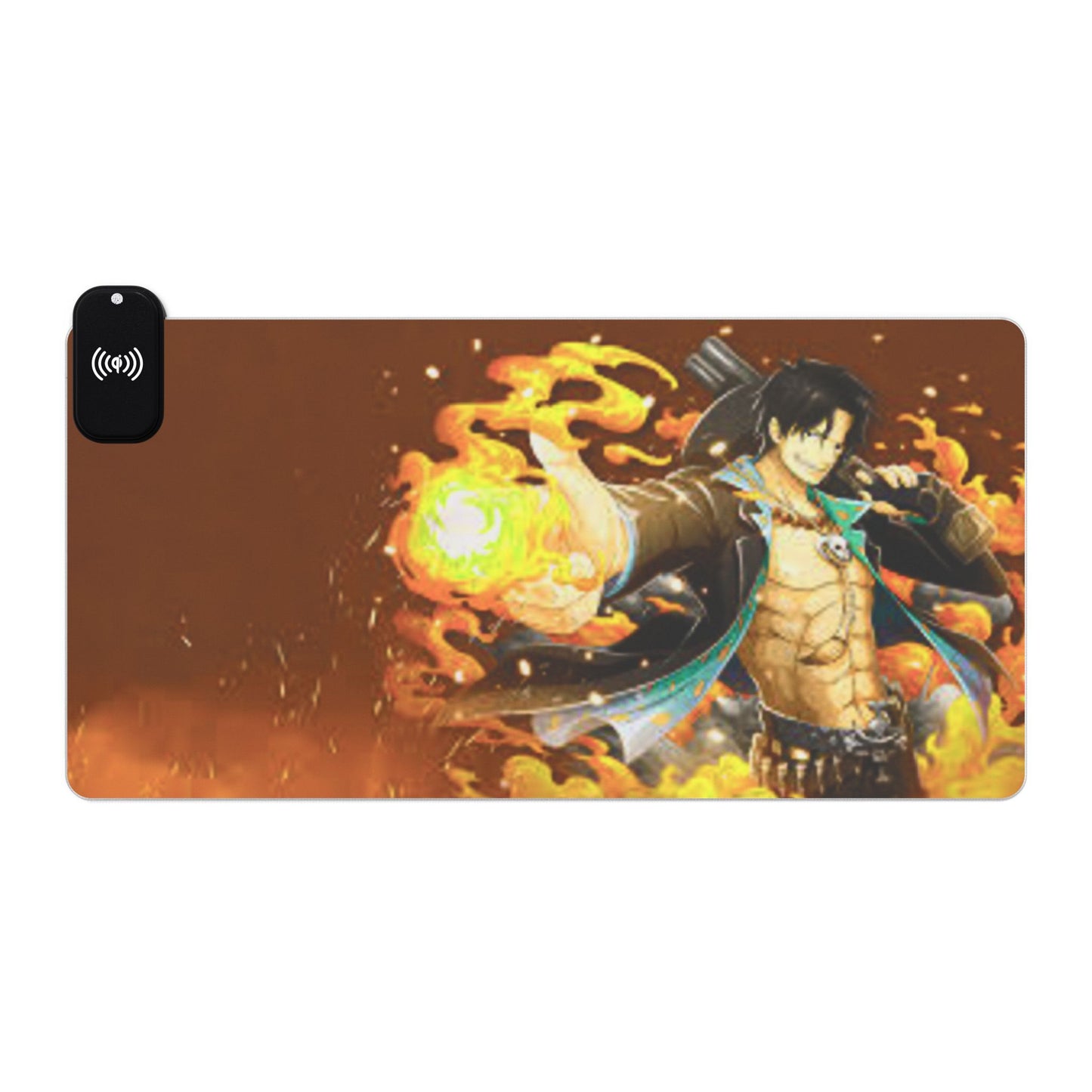 LED Gaming Mouse Pad with Wireless Charging - Ace, one piece