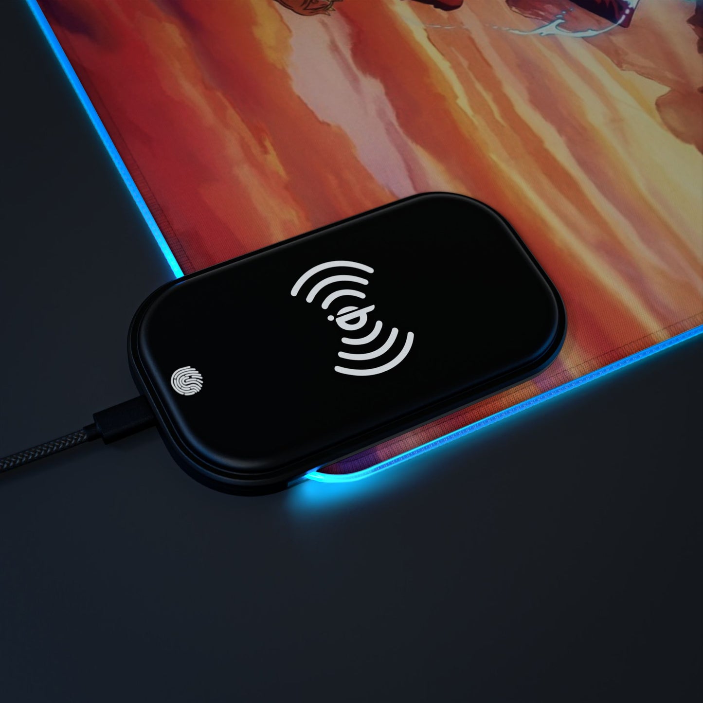 One piece - LED Gaming Mouse Pad with Wireless Charging