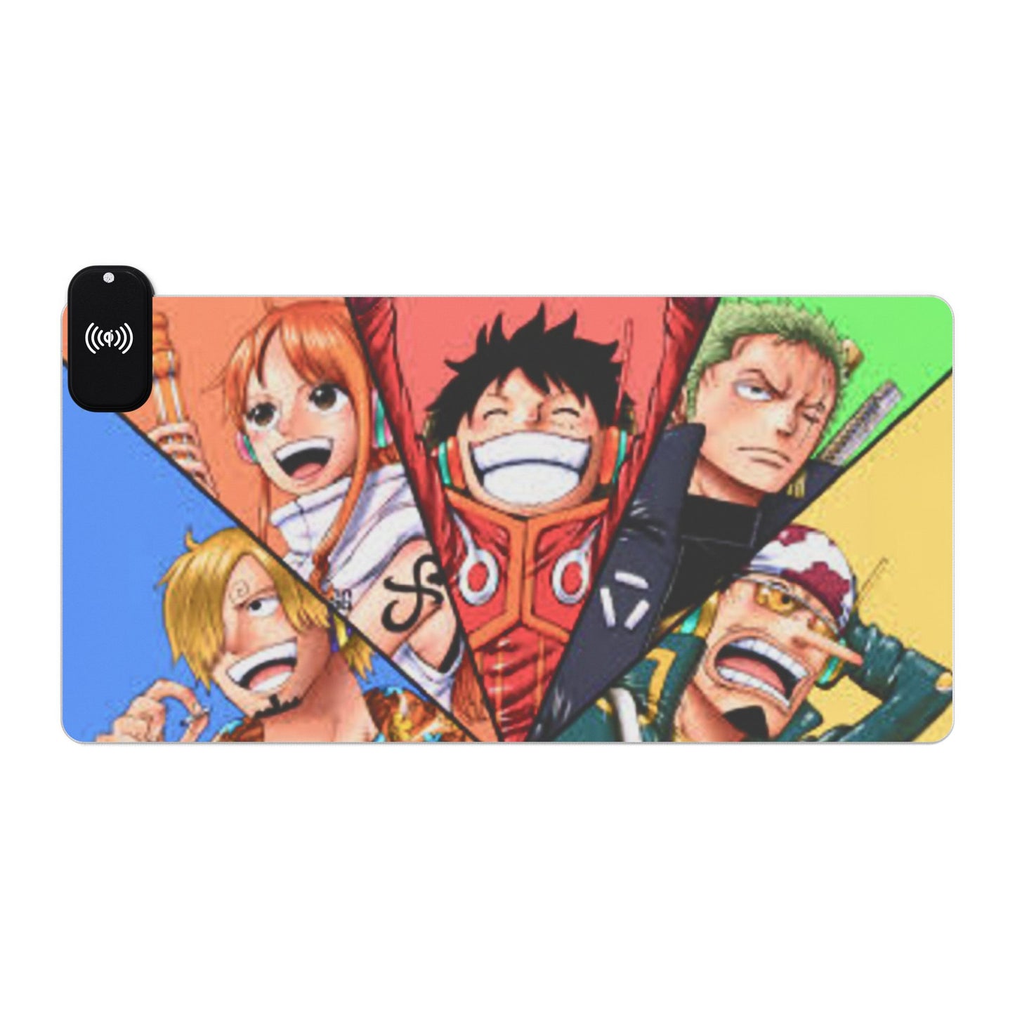Luffy x Sanji x Zoro x Nami x Usopp, One piece - LED Gaming Mouse Pad with Wireless Charging