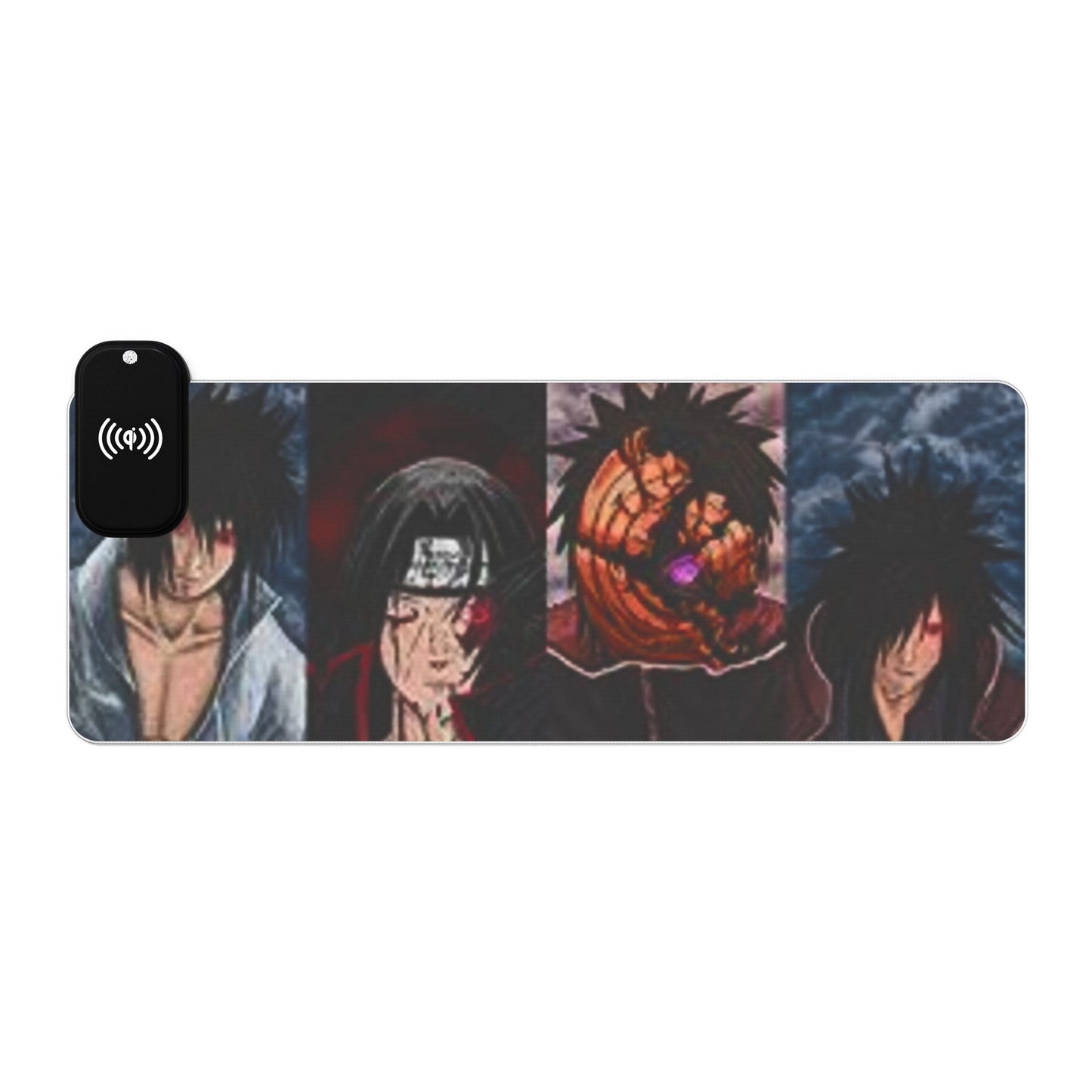 Naruto, Uchiha members - LED Wireless Charging Gaming Mouse Pad