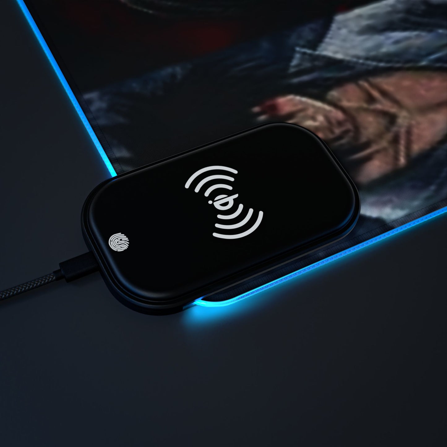 Naruto, Uchiha members - LED Wireless Charging Gaming Mouse Pad