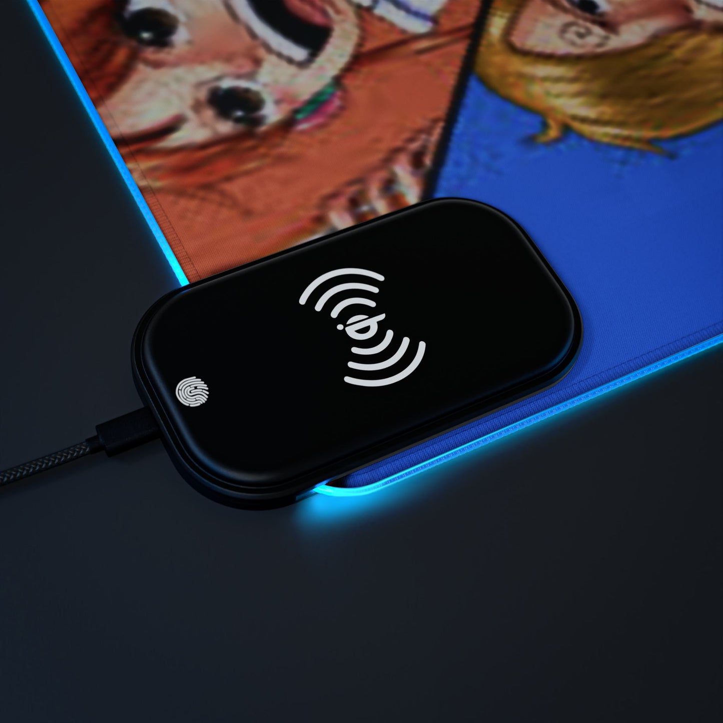 Luffy x Sanji x Zoro x Nami x Usopp, One piece - LED Gaming Mouse Pad with Wireless Charging