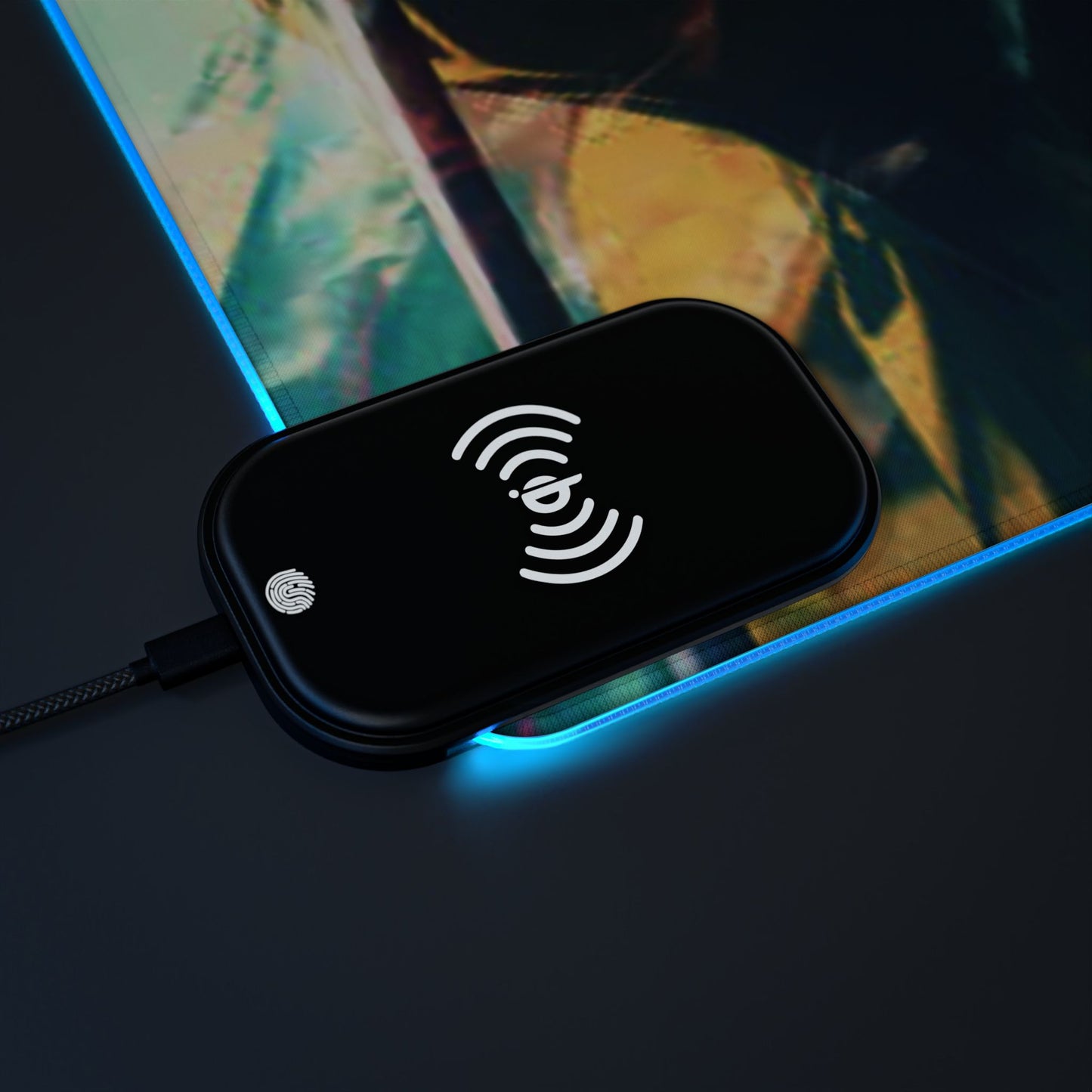 Zoro, one piece - LED Gaming Mouse Pad with Wireless Charging