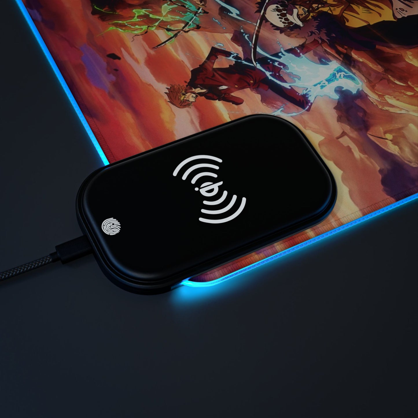 One piece - LED Gaming Mouse Pad with Wireless Charging