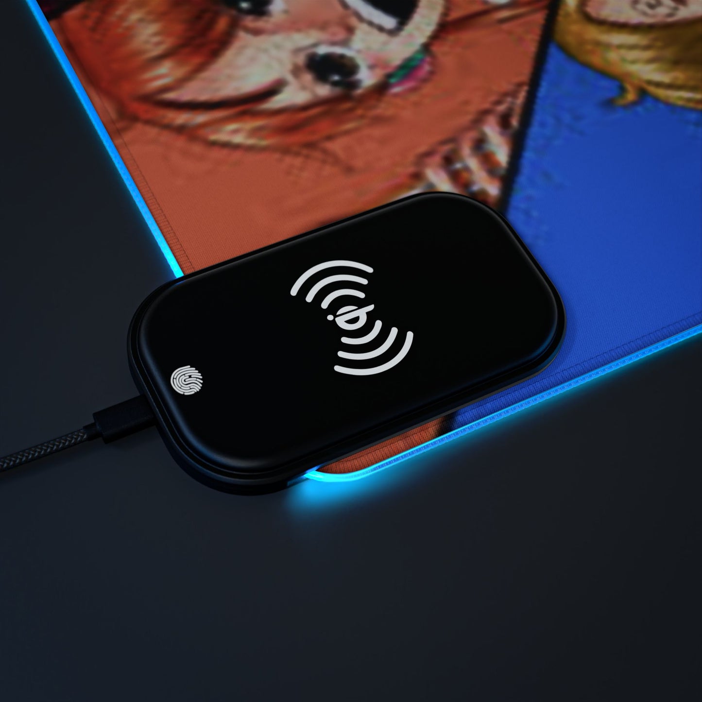 Luffy x Sanji x Zoro x Nami x Usopp, One piece - LED Gaming Mouse Pad with Wireless Charging