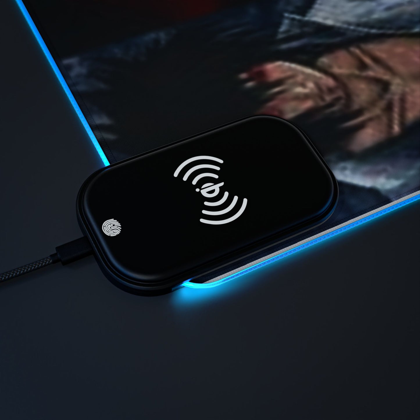 Naruto, Uchiha members - LED Wireless Charging Gaming Mouse Pad