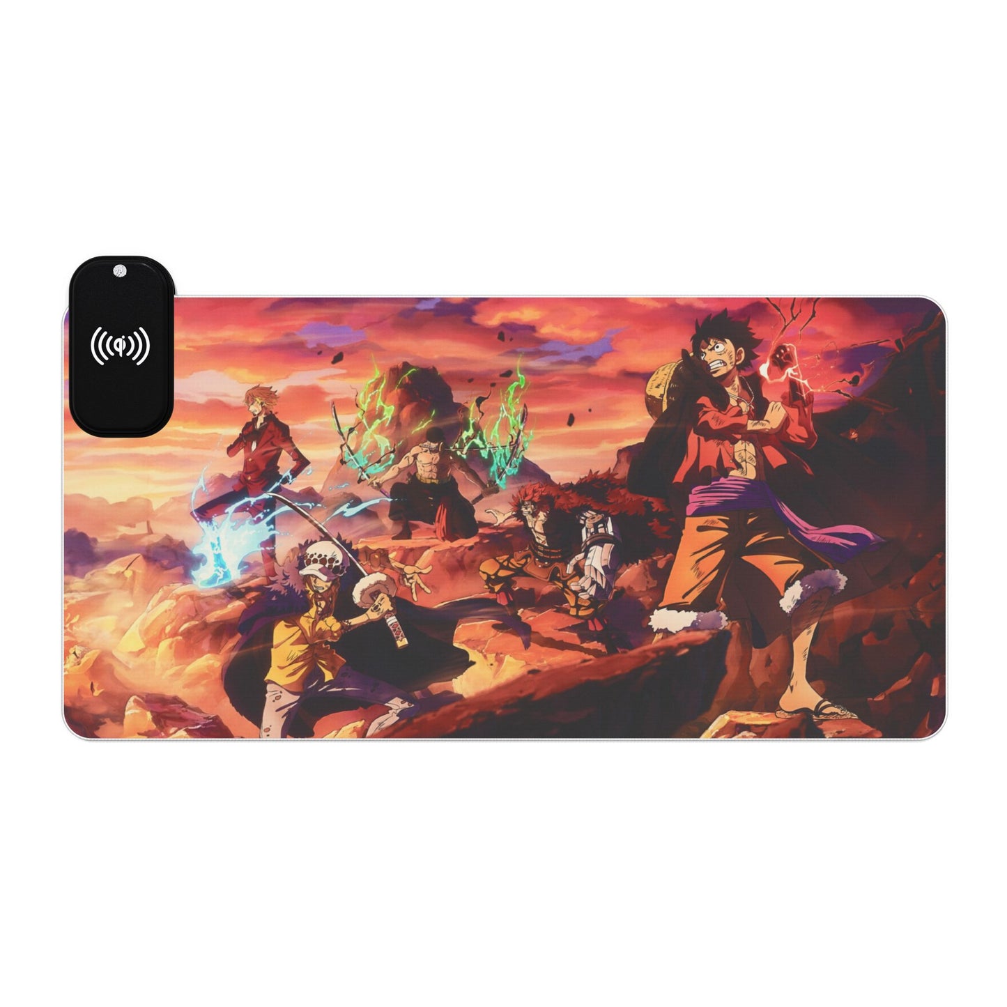 One piece - LED Gaming Mouse Pad with Wireless Charging