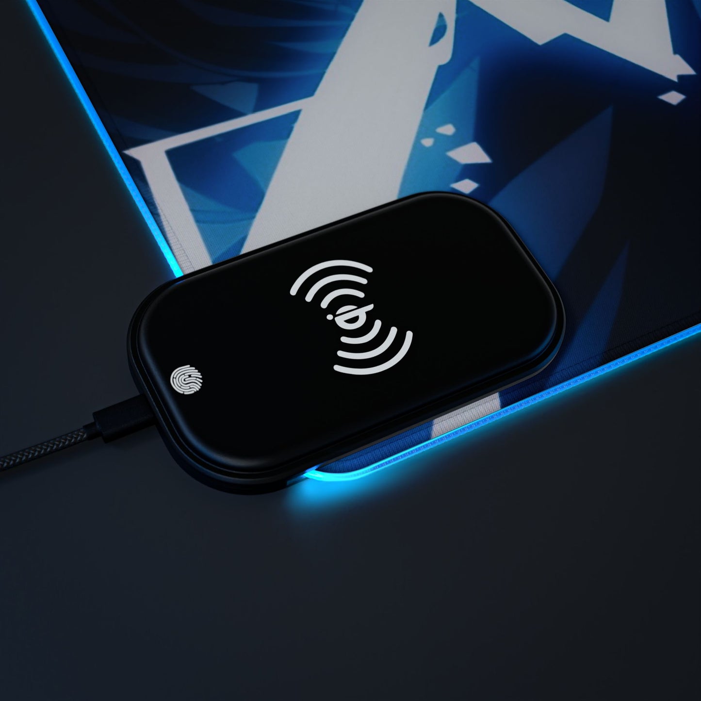Sasuke Uchiha - LED Gaming Mouse Pad with Wireless Charging