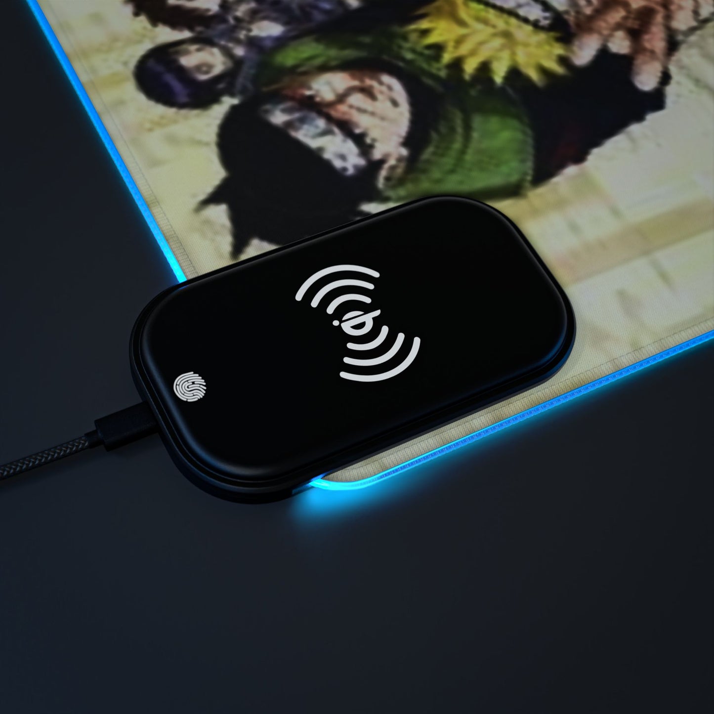 Naruto, LED Gaming Mouse Pad with Wireless Charging