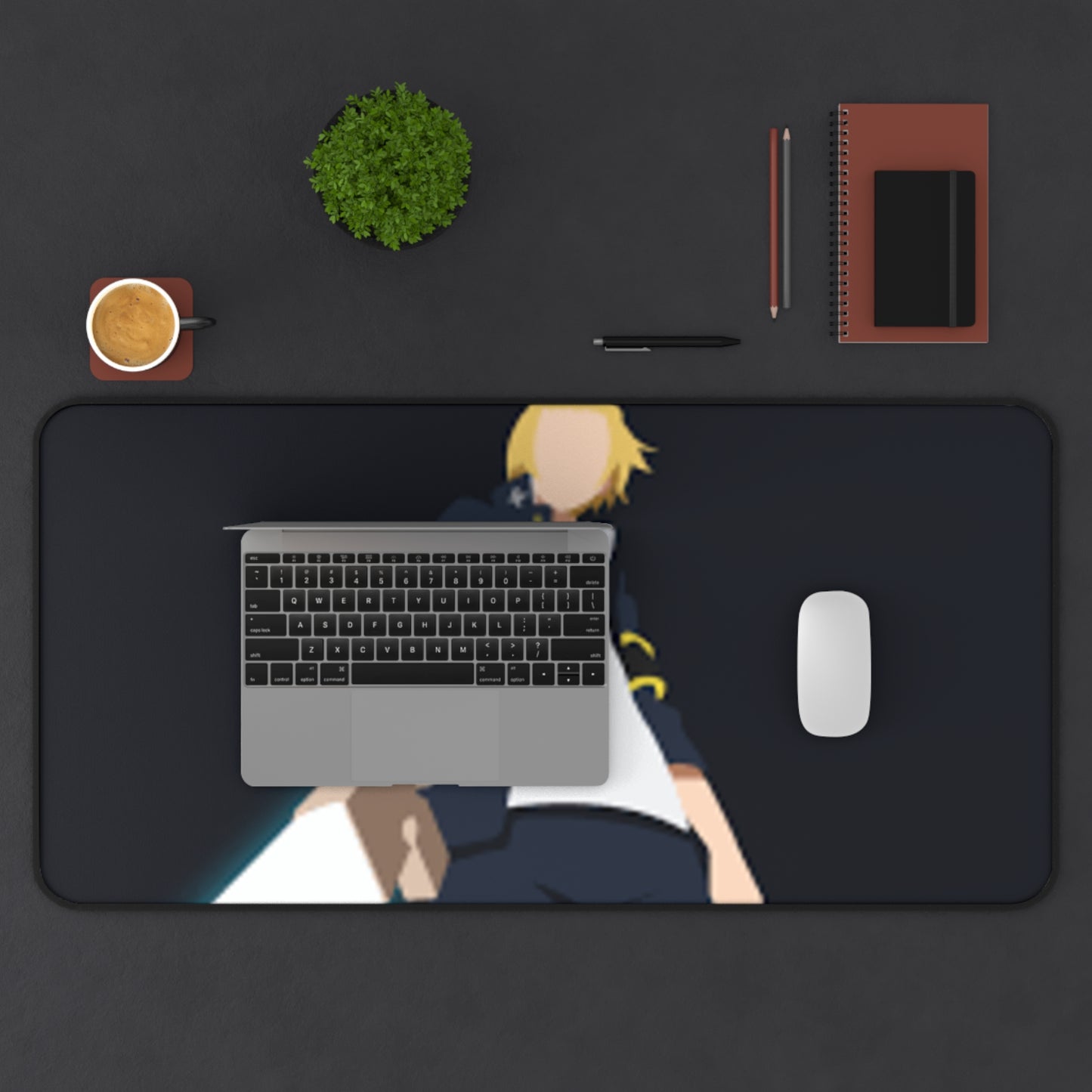Edgy Gamer Desk Mat - Perfect for Gaming, Home Office, or Study, Features Dynamic Character Design, Ideal Gift for Gamers