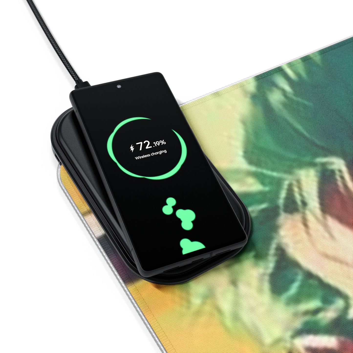 Zoro x Sanji LED Gaming Mouse Pad, Wireless Charging