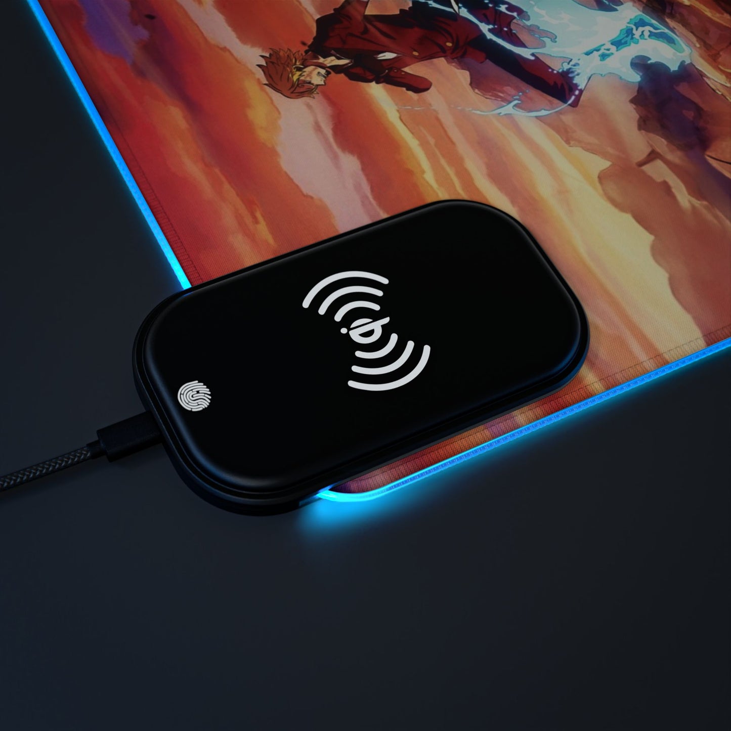 One piece - LED Gaming Mouse Pad with Wireless Charging