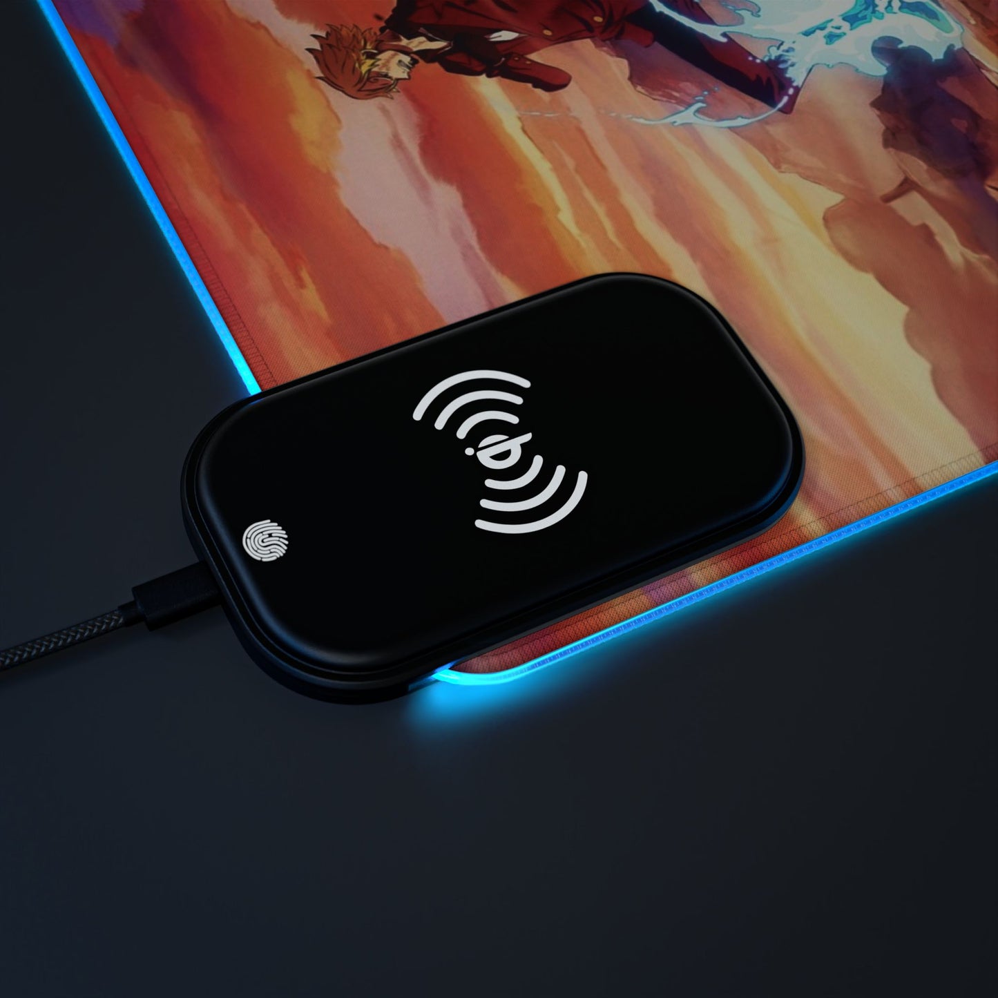 One piece - LED Gaming Mouse Pad with Wireless Charging