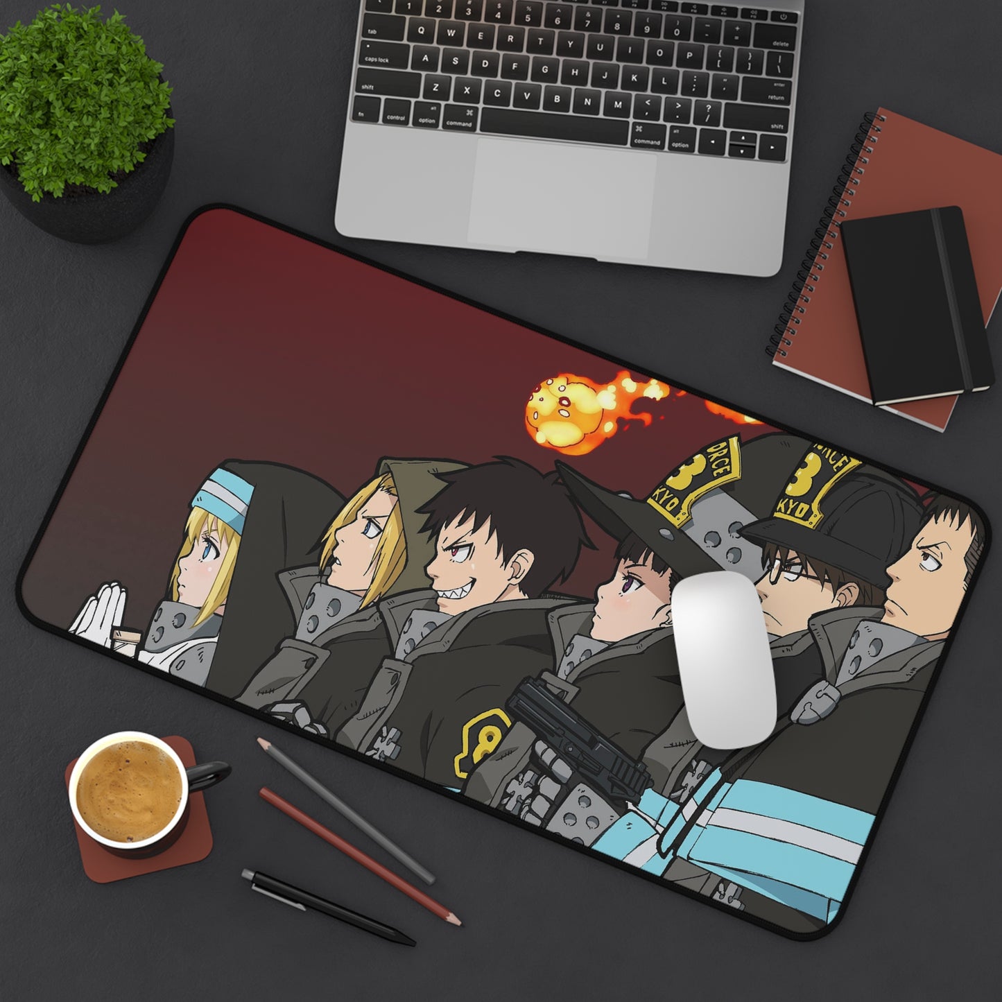 Fire Force, company 8 - Anime Desk Mat