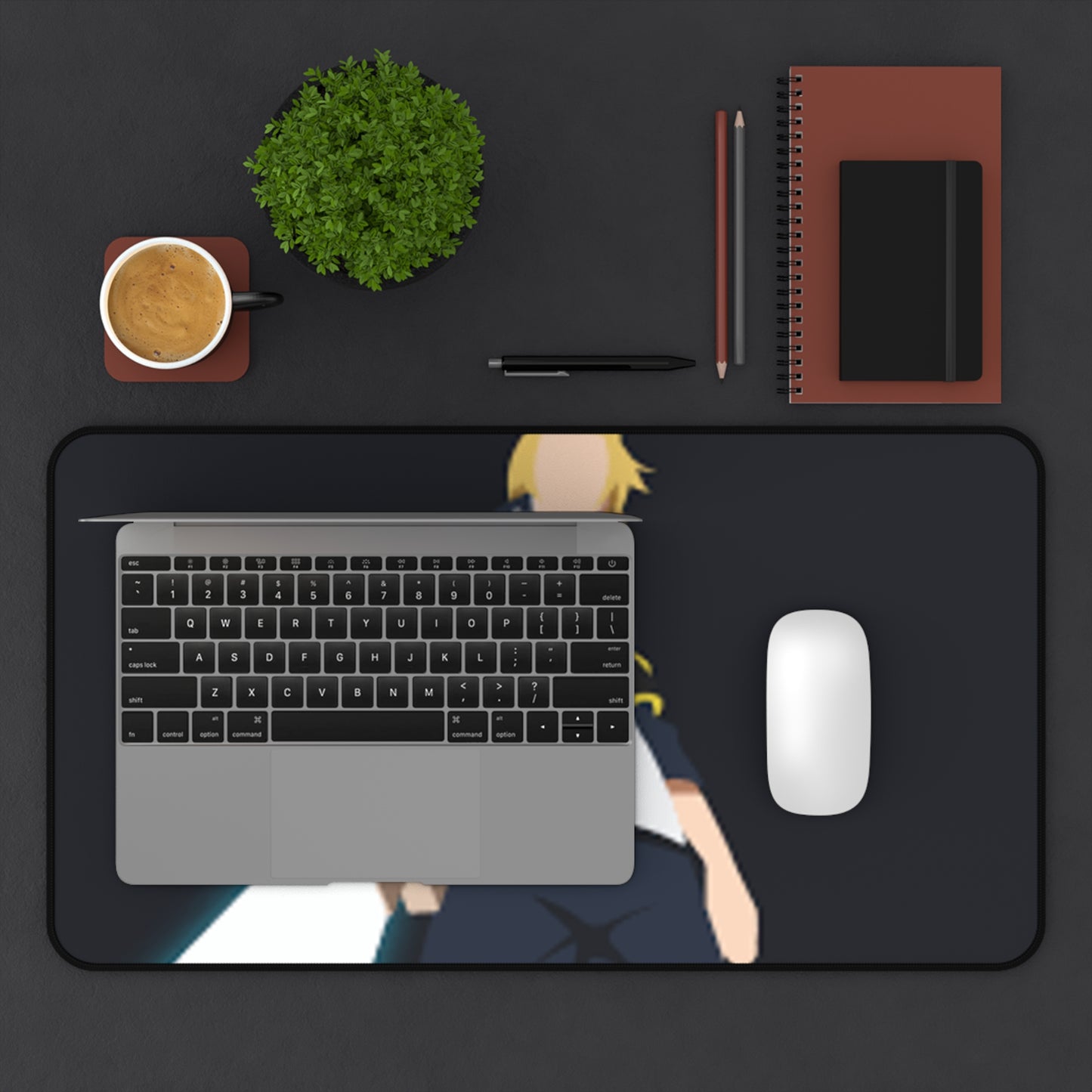 Edgy Gamer Desk Mat - Perfect for Gaming, Home Office, or Study, Features Dynamic Character Design, Ideal Gift for Gamers