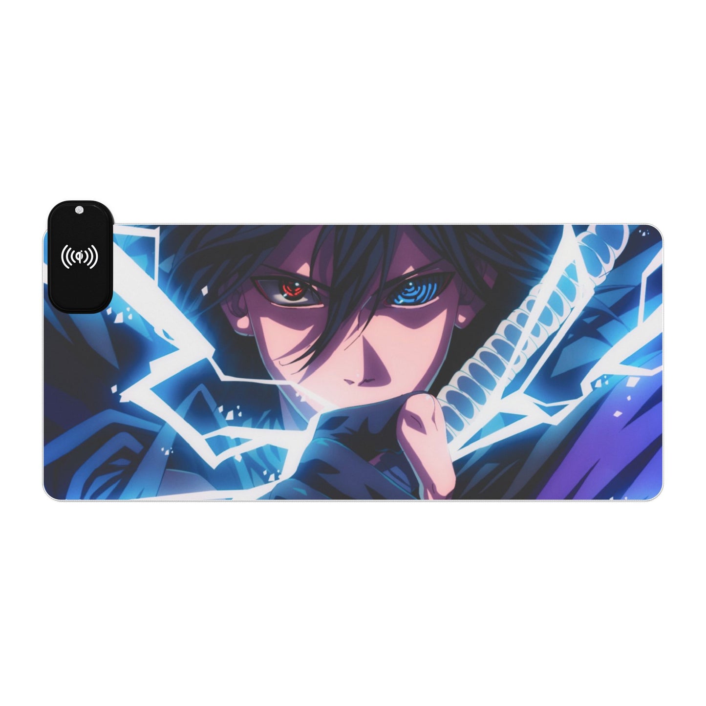 Sasuke Uchiha - LED Gaming Mouse Pad with Wireless Charging