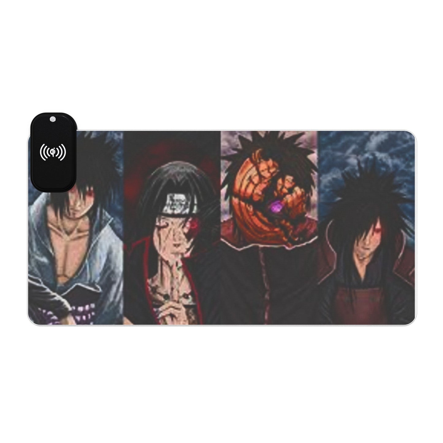 Naruto, Uchiha members - LED Wireless Charging Gaming Mouse Pad