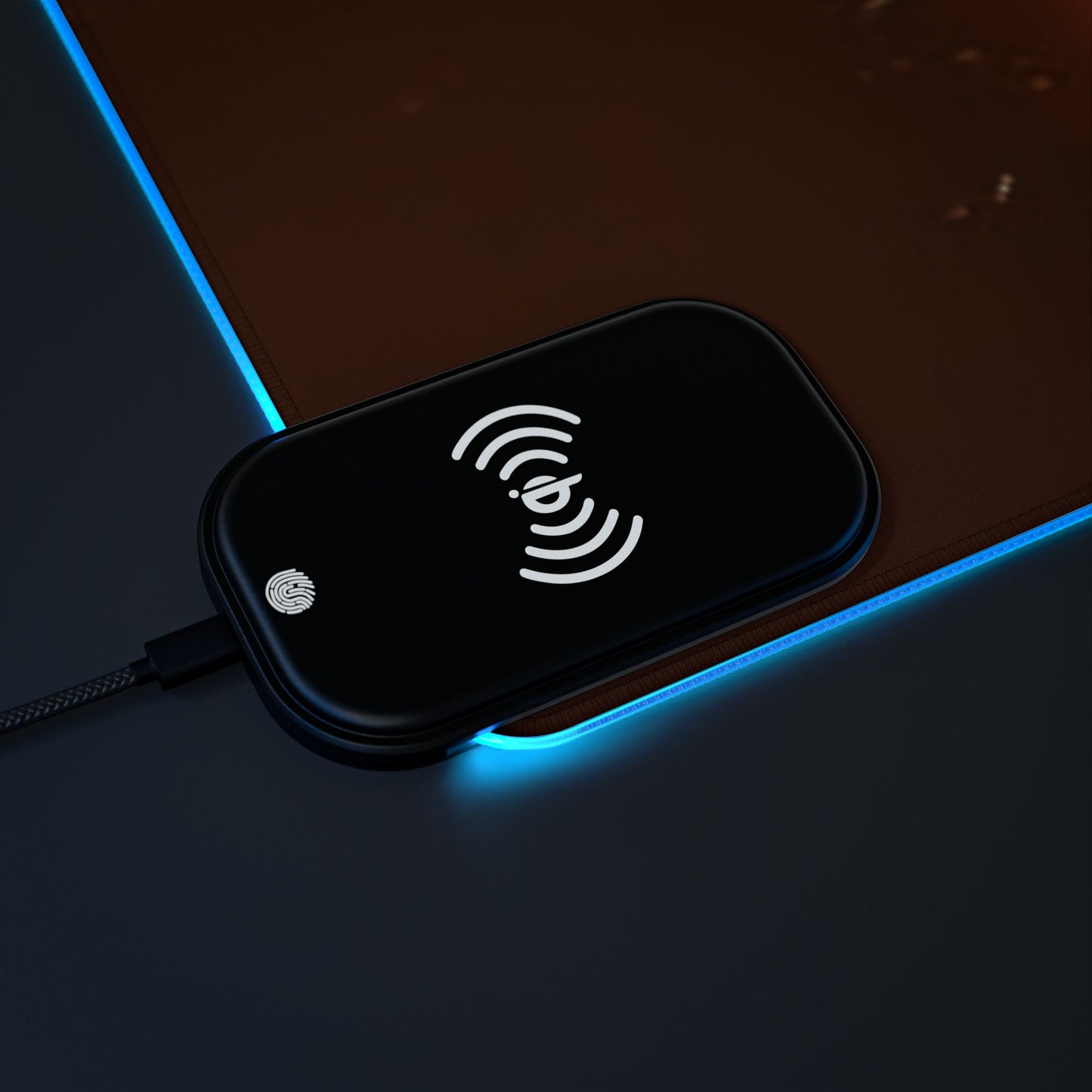 LED Gaming Mouse Pad with Wireless Charging - Ace, one piece