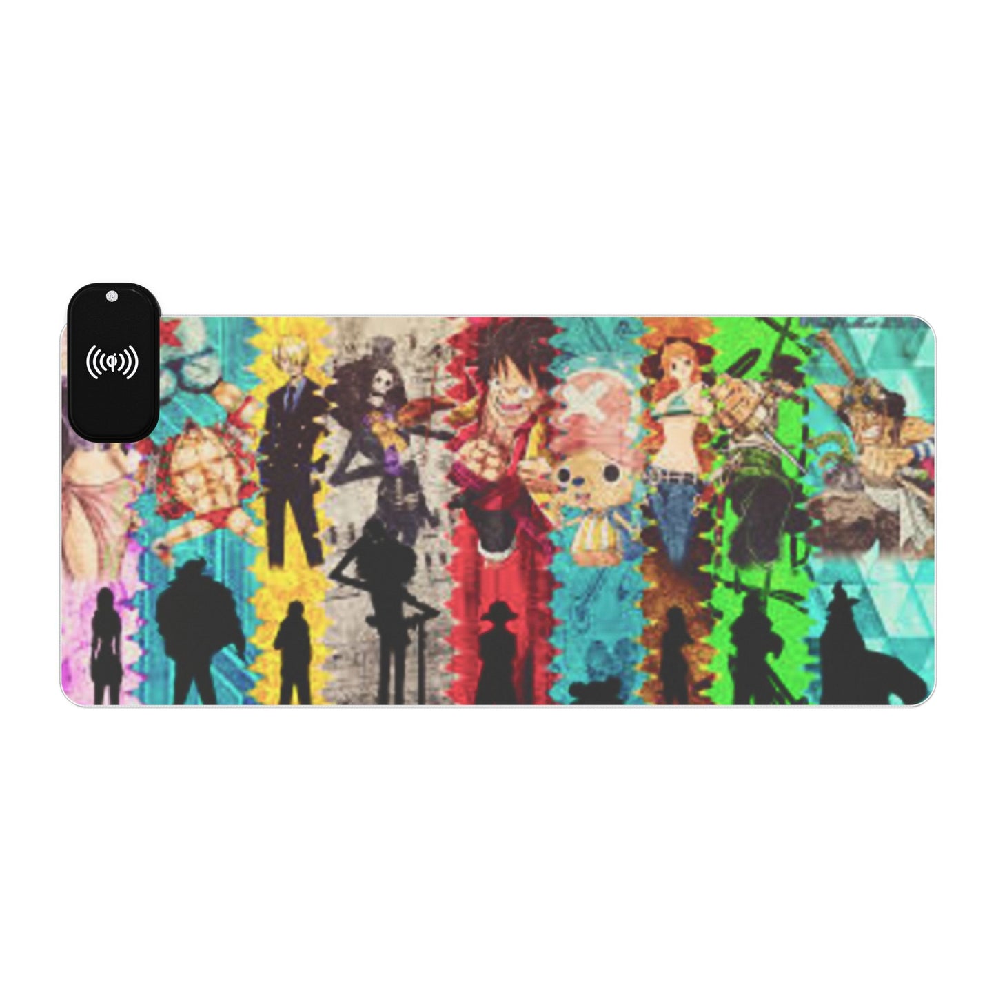 One Piece LED Gaming Mouse Pad, Wireless Charging