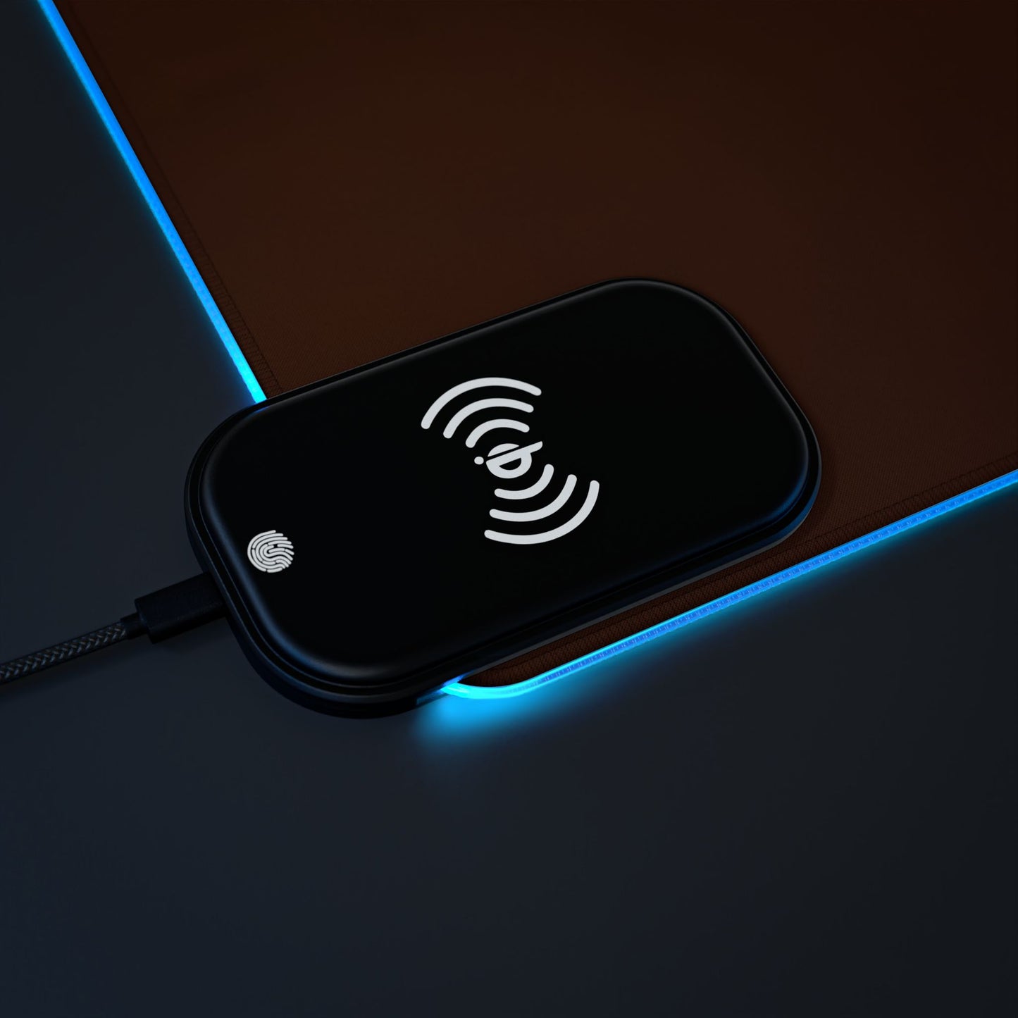 LED Gaming Mouse Pad with Wireless Charging - Ace, one piece