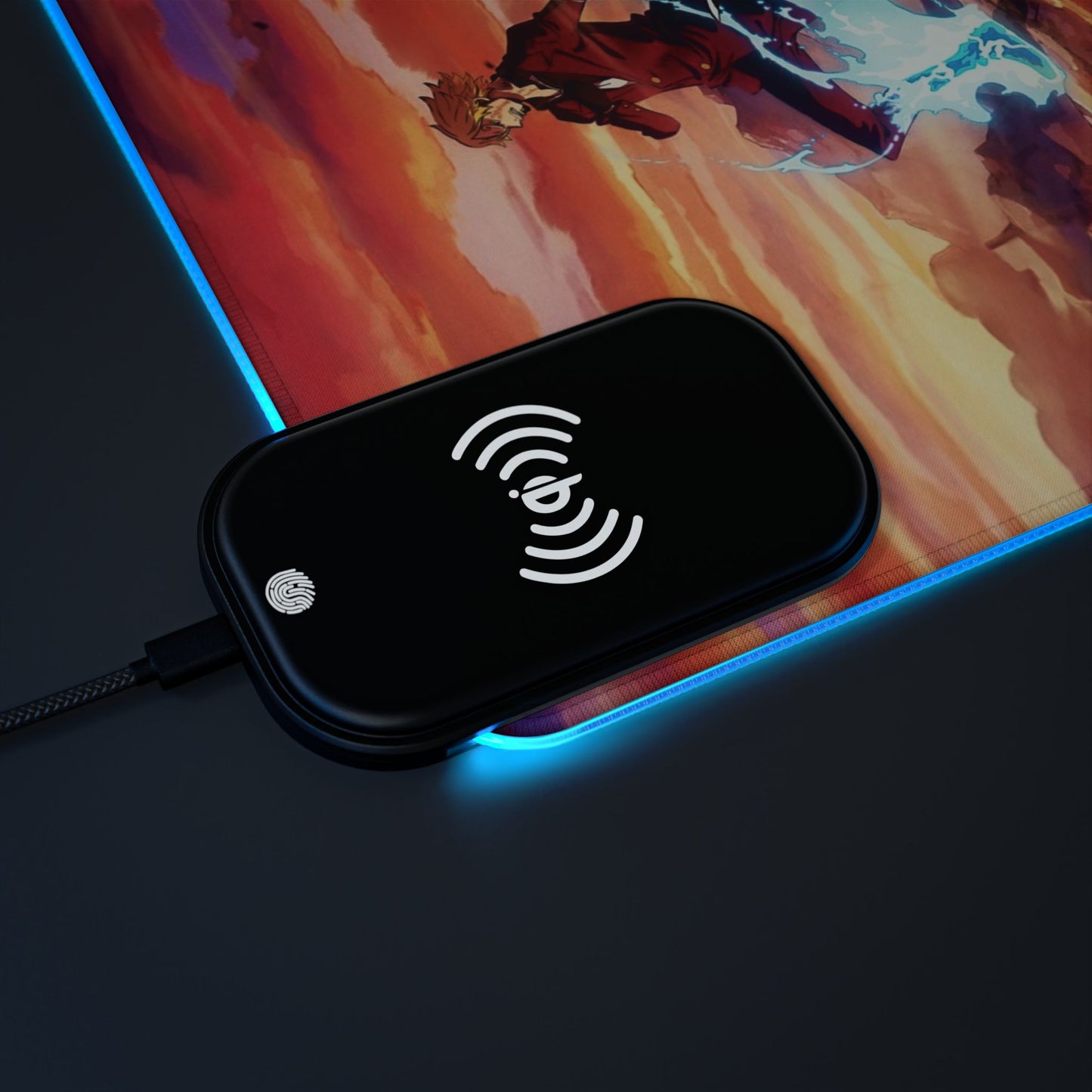 One piece - LED Gaming Mouse Pad with Wireless Charging