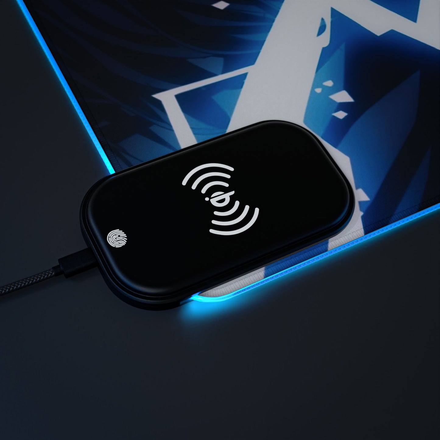 Sasuke Uchiha - LED Gaming Mouse Pad with Wireless Charging