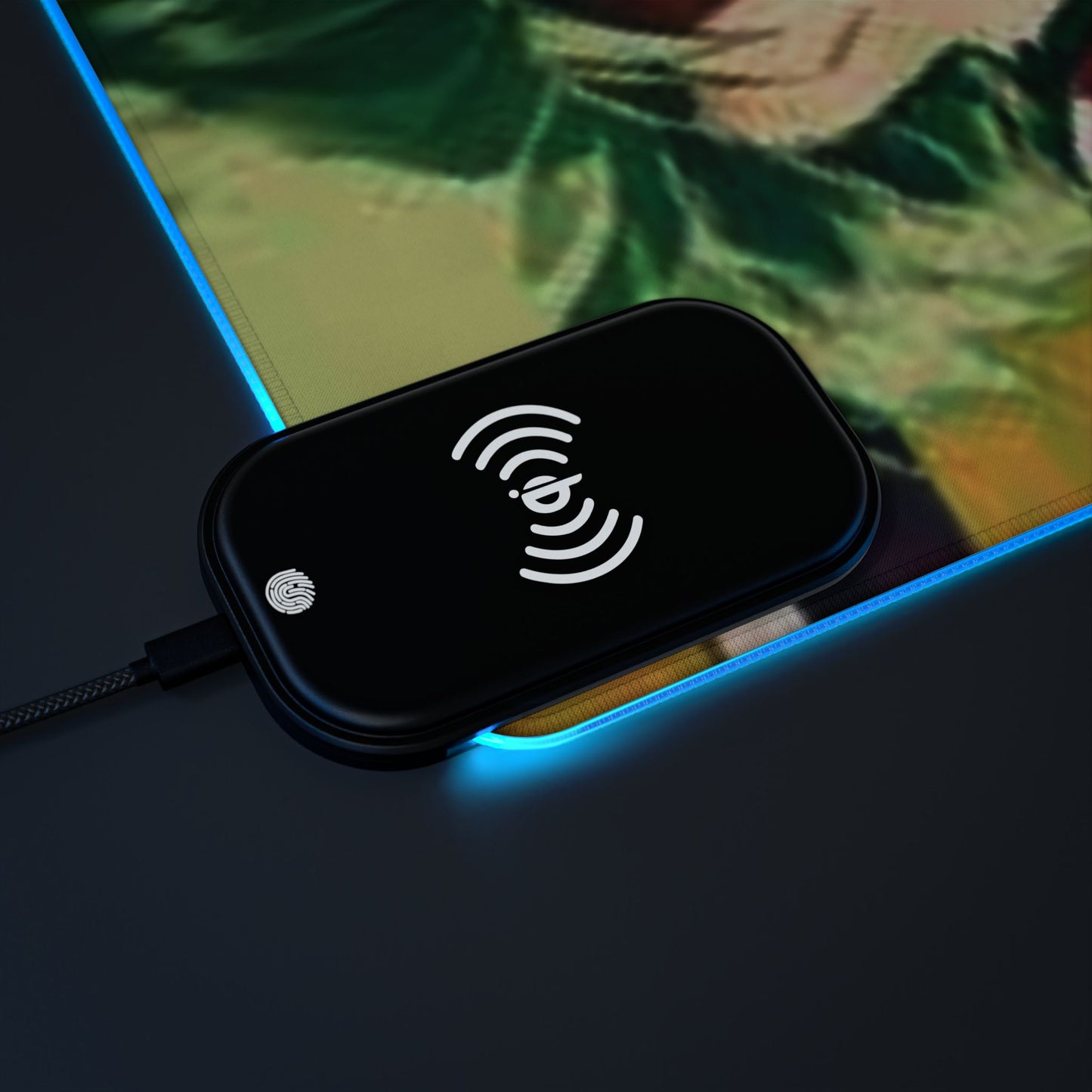 Zoro x Sanji LED Gaming Mouse Pad, Wireless Charging