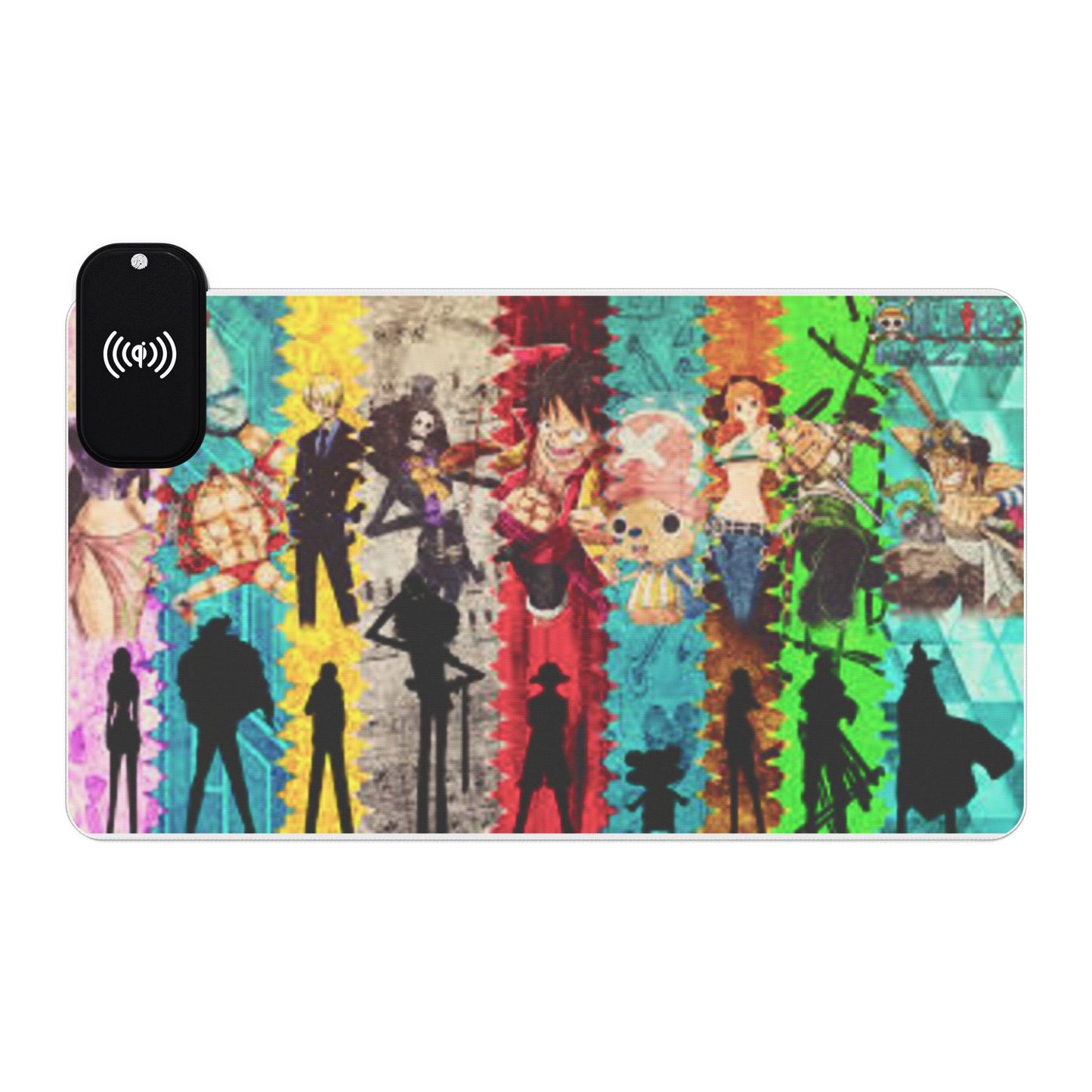 One Piece LED Gaming Mouse Pad, Wireless Charging