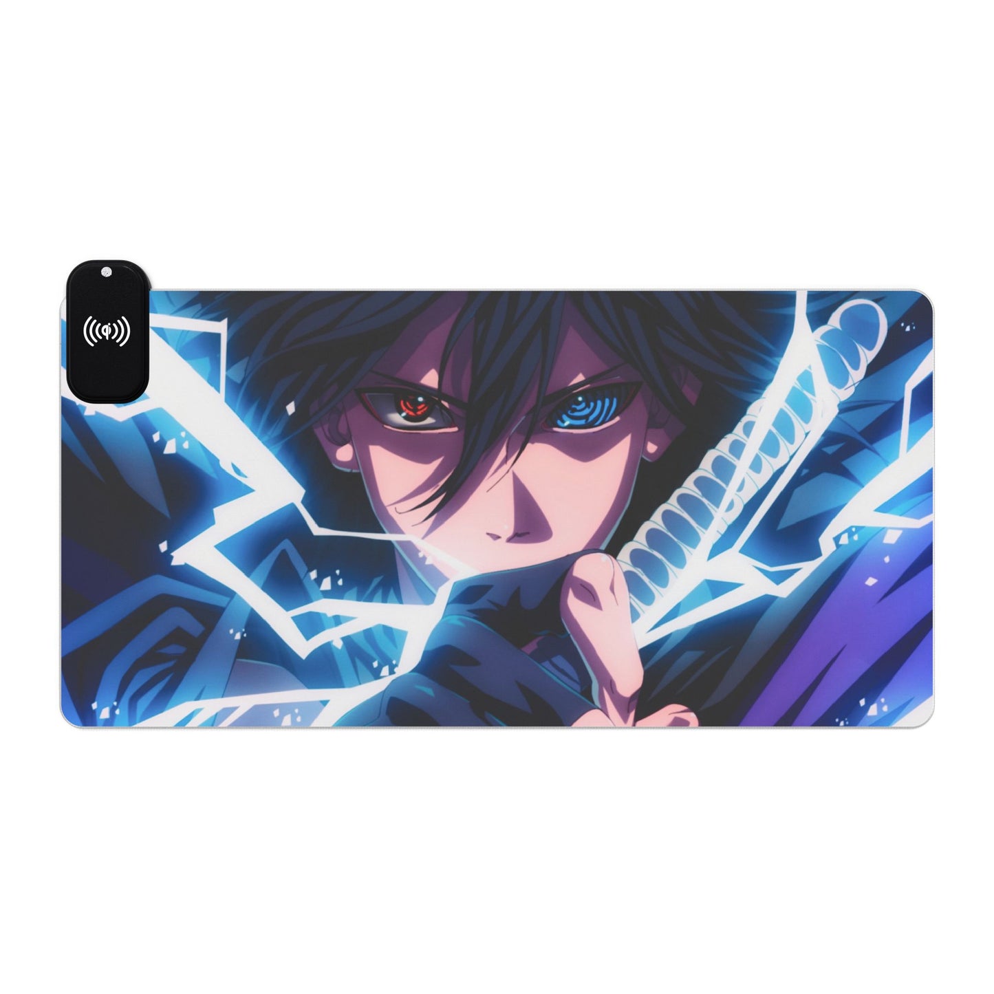 Sasuke Uchiha - LED Gaming Mouse Pad with Wireless Charging