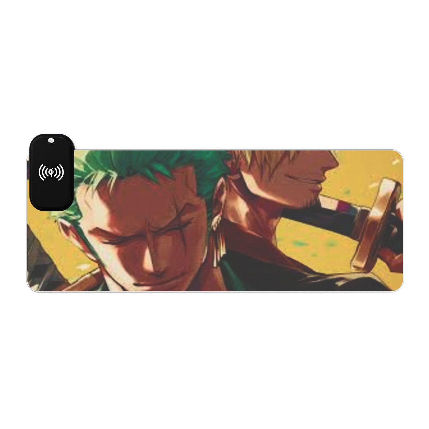 Zoro x Sanji LED Gaming Mouse Pad, Wireless Charging