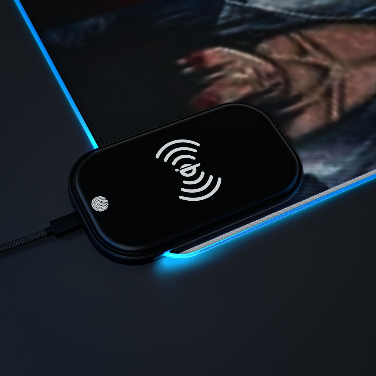 Naruto, Uchiha members - LED Wireless Charging Gaming Mouse Pad