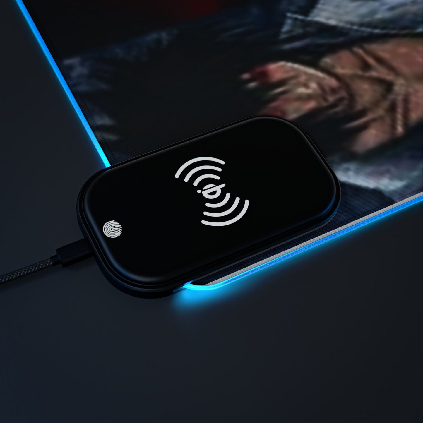 Naruto, Uchiha members - LED Wireless Charging Gaming Mouse Pad