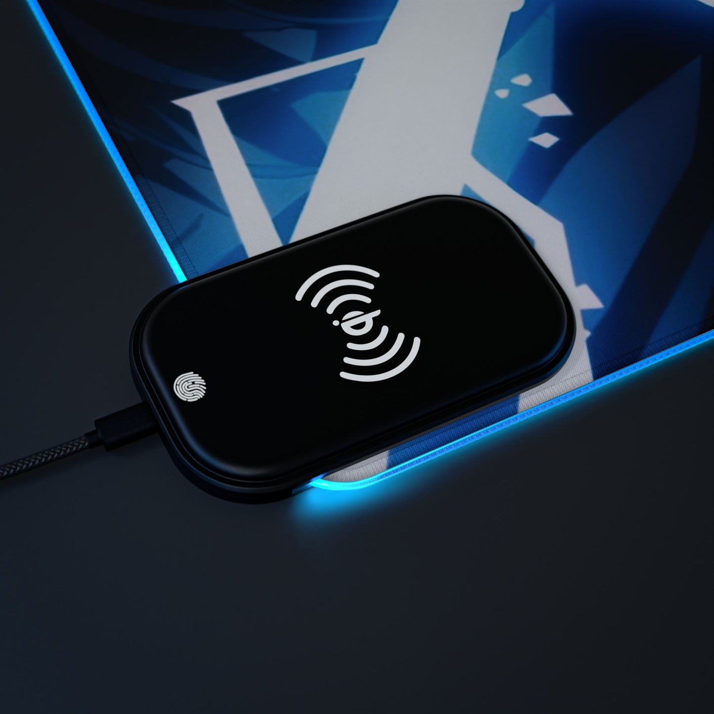 Sasuke Uchiha - LED Gaming Mouse Pad with Wireless Charging