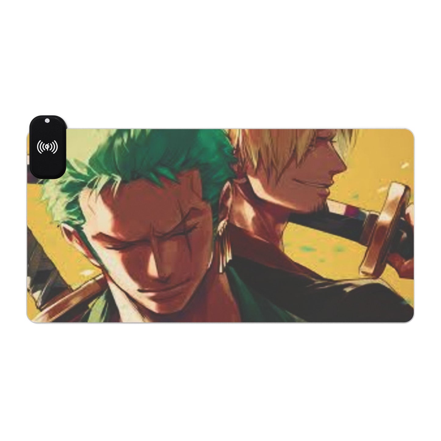 Zoro x Sanji LED Gaming Mouse Pad, Wireless Charging