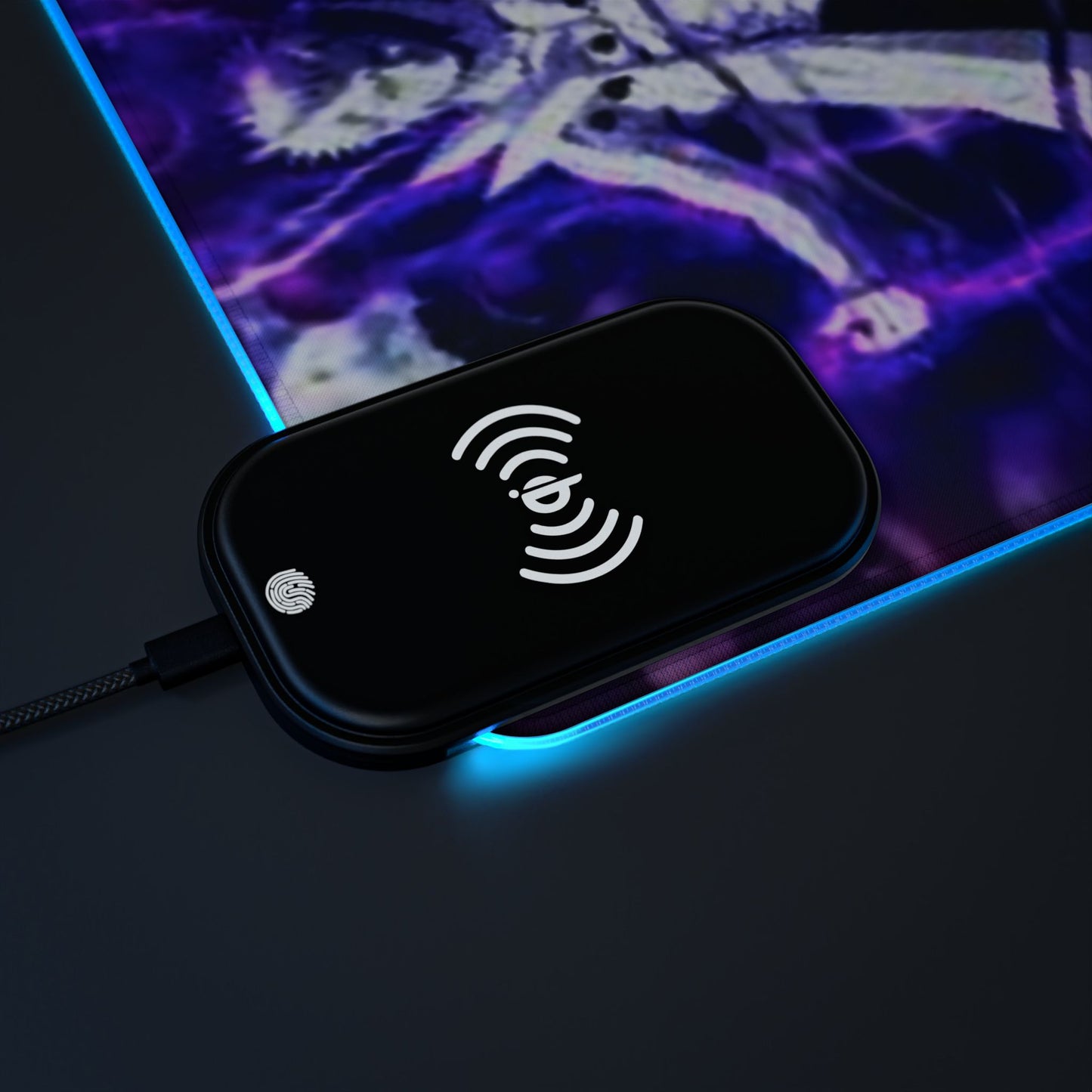 Naruto, Obito x madara - LED Gaming Mouse Pad, Wireless Charging