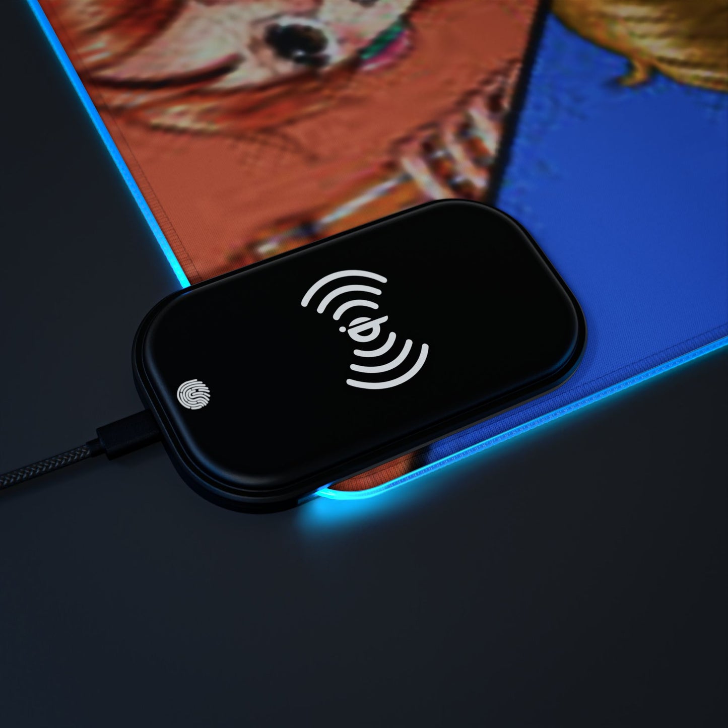 Luffy x Sanji x Zoro x Nami x Usopp, One piece - LED Gaming Mouse Pad with Wireless Charging