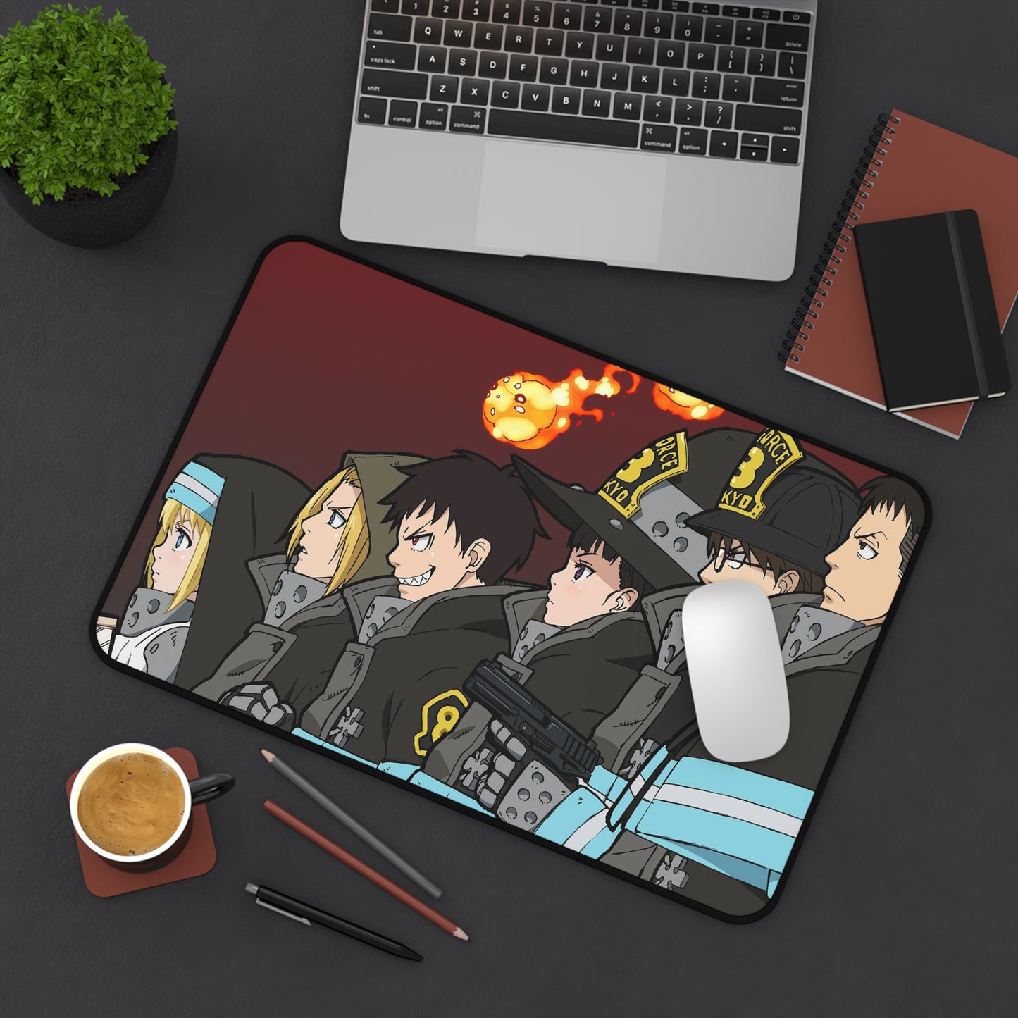 Fire Force, company 8 - Anime Desk Mat