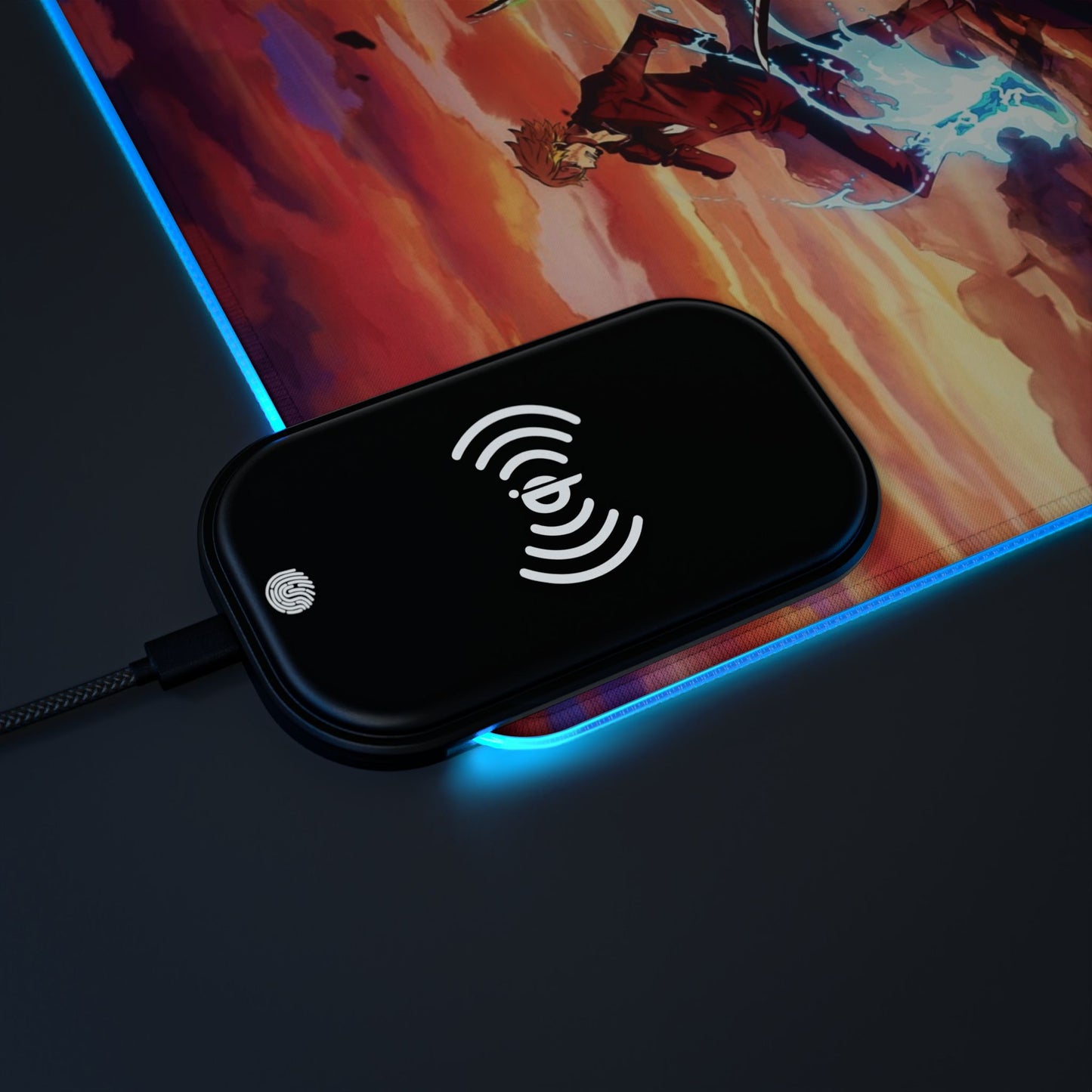One piece - LED Gaming Mouse Pad with Wireless Charging