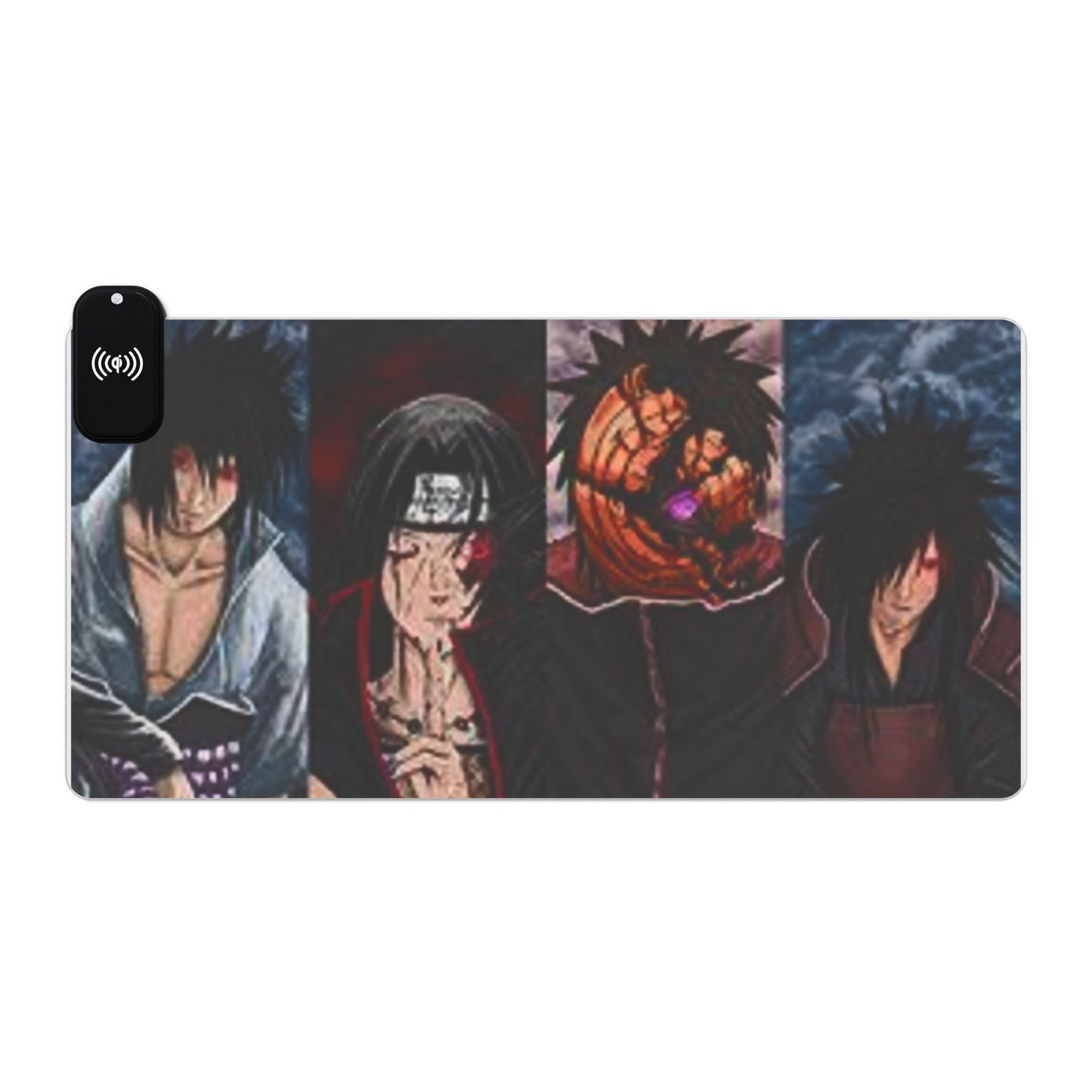 Naruto, Uchiha members - LED Wireless Charging Gaming Mouse Pad