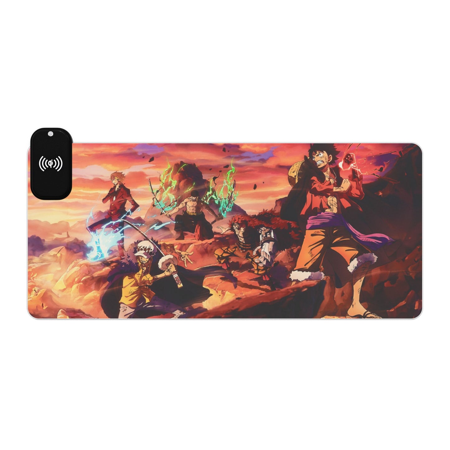 One piece - LED Gaming Mouse Pad with Wireless Charging