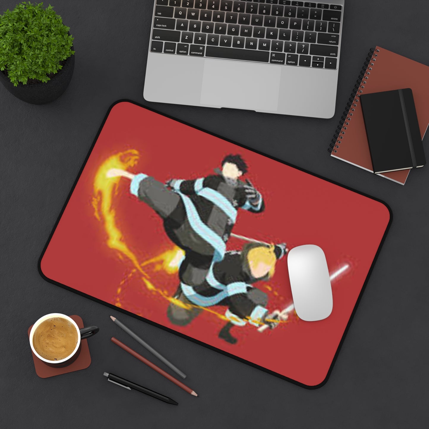 Fire force, Shinra x Arthur - Anime Desk Mat