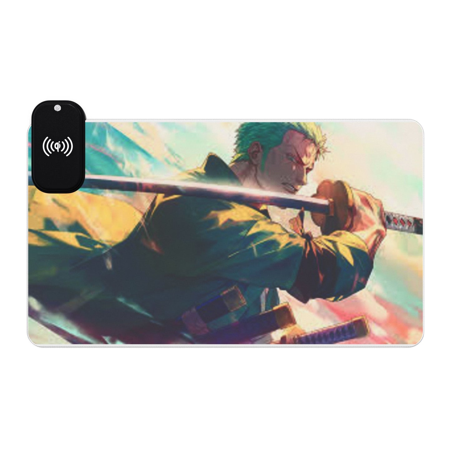Zoro, one piece - LED Gaming Mouse Pad with Wireless Charging