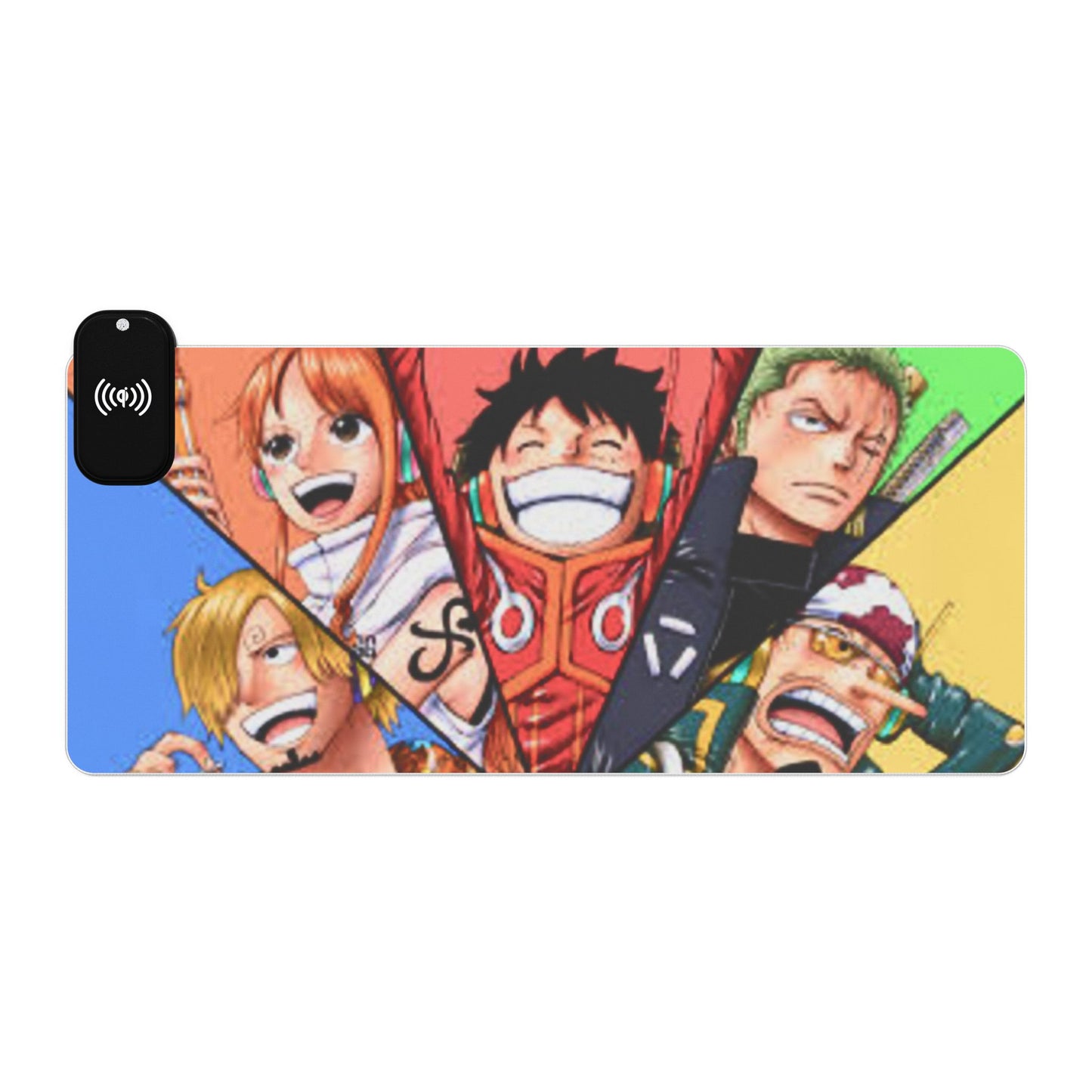Luffy x Sanji x Zoro x Nami x Usopp, One piece - LED Gaming Mouse Pad with Wireless Charging