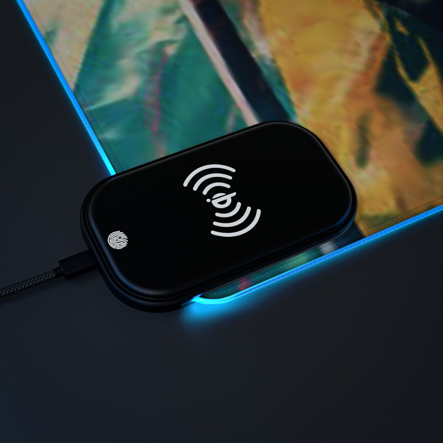 Zoro, one piece - LED Gaming Mouse Pad with Wireless Charging