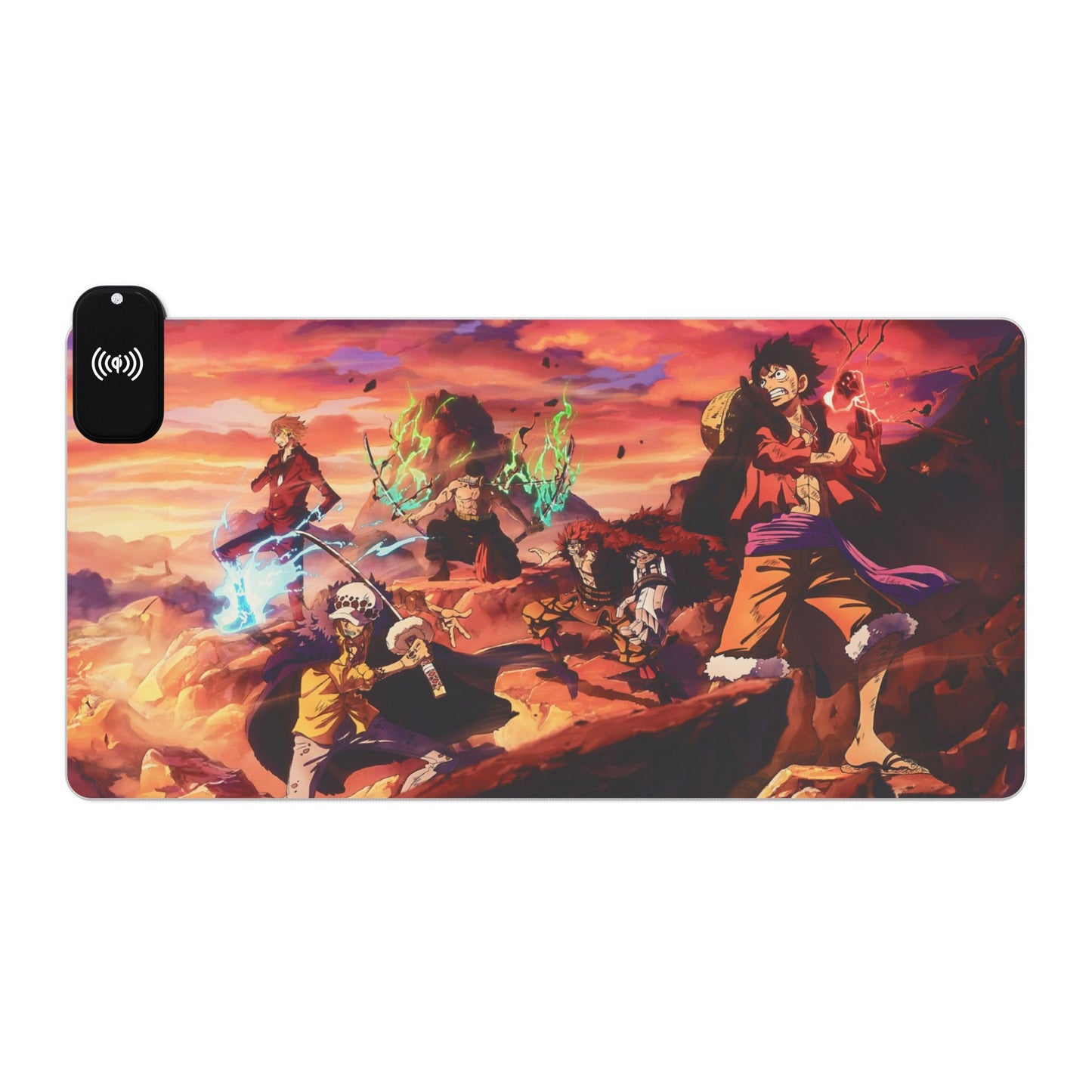 One piece - LED Gaming Mouse Pad with Wireless Charging