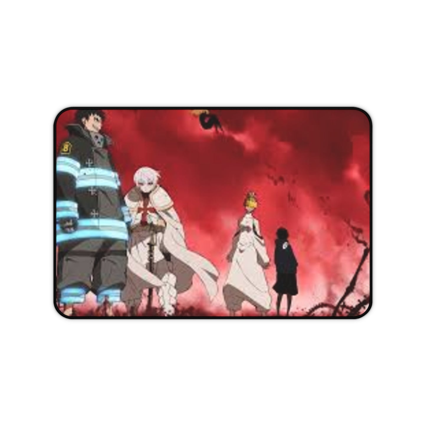 Fire Force, shinra x evangelist - Anime Desk Mat