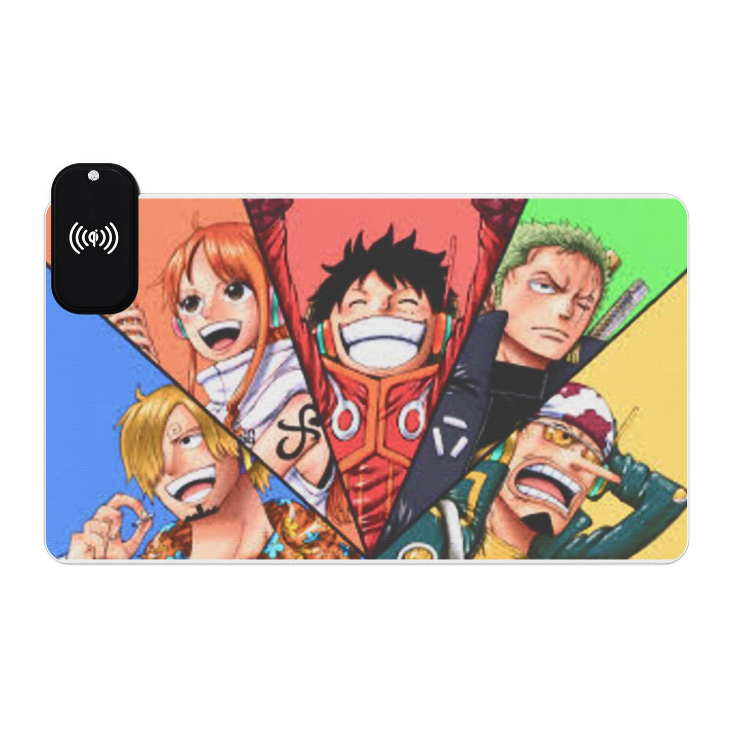 Luffy x Sanji x Zoro x Nami x Usopp, One piece - LED Gaming Mouse Pad with Wireless Charging