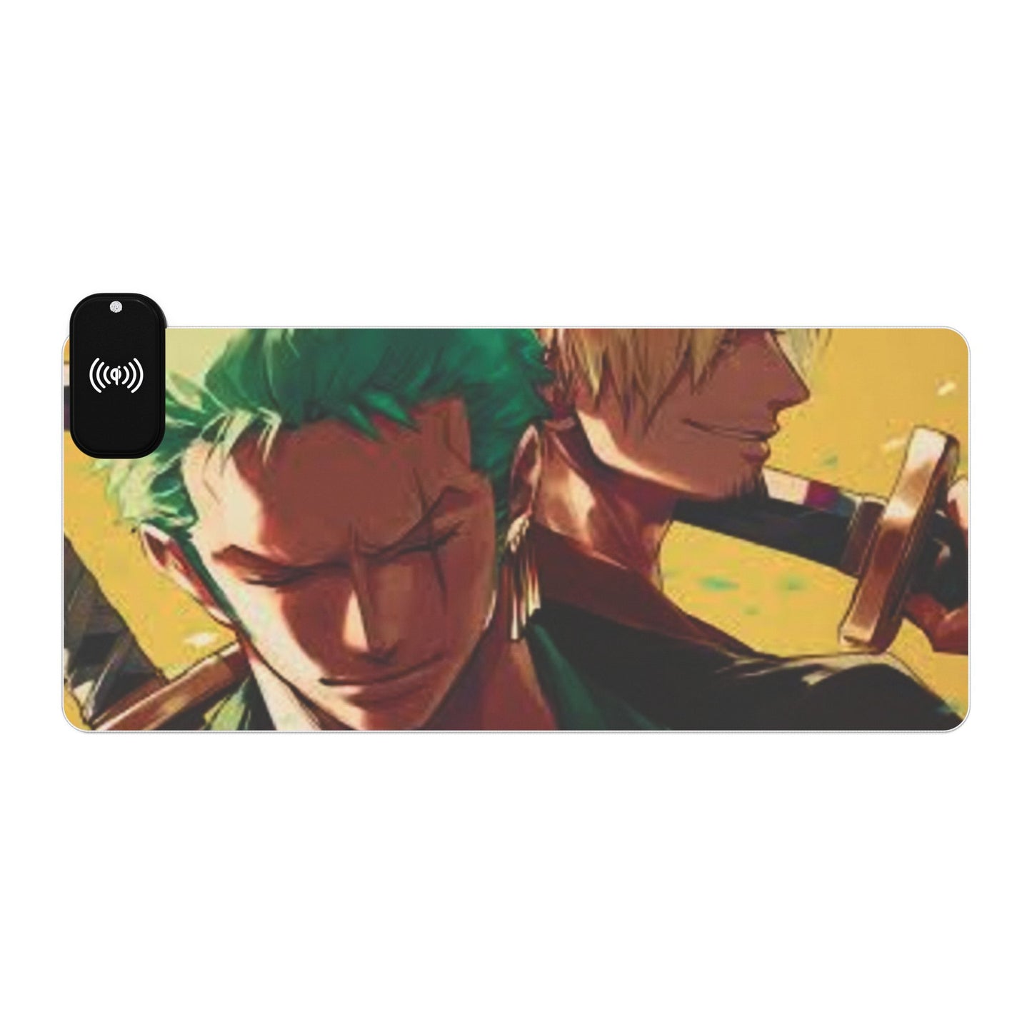 Zoro x Sanji LED Gaming Mouse Pad, Wireless Charging