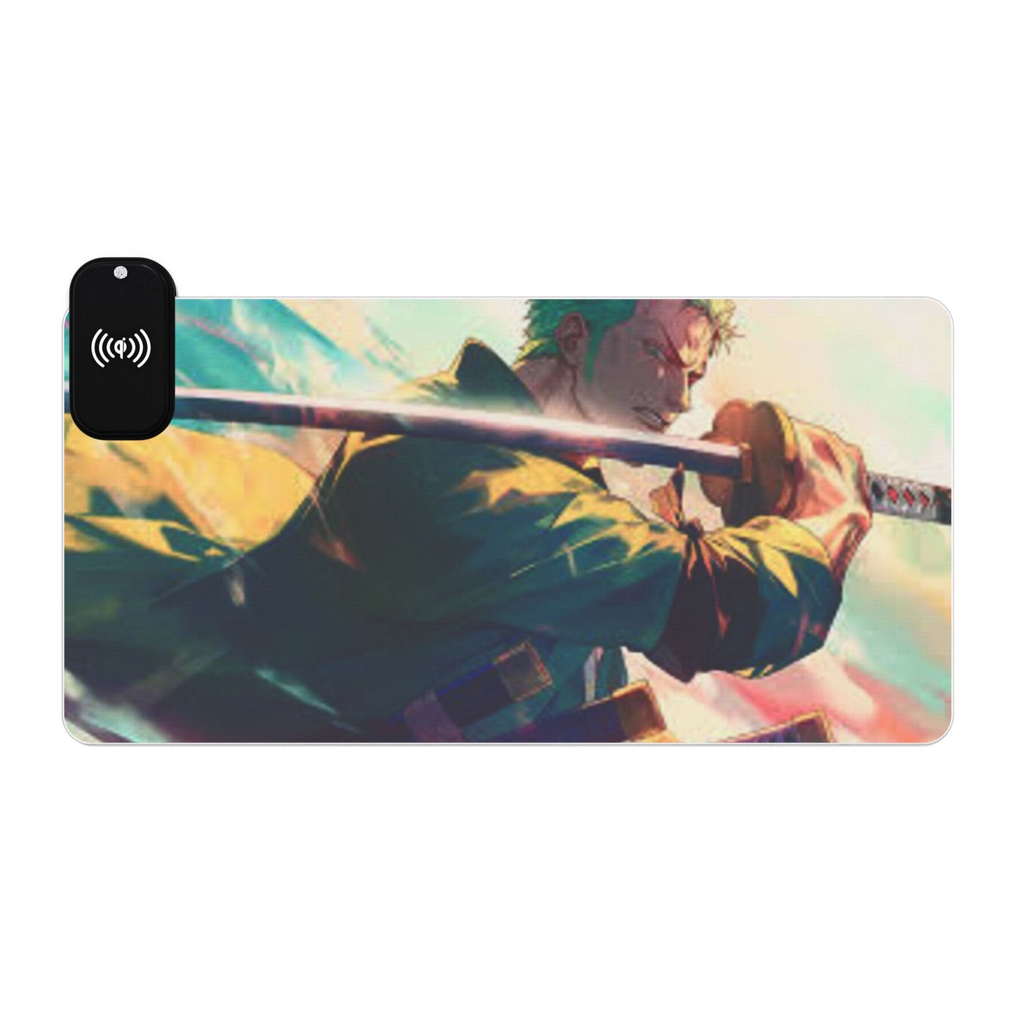 Zoro, one piece - LED Gaming Mouse Pad with Wireless Charging